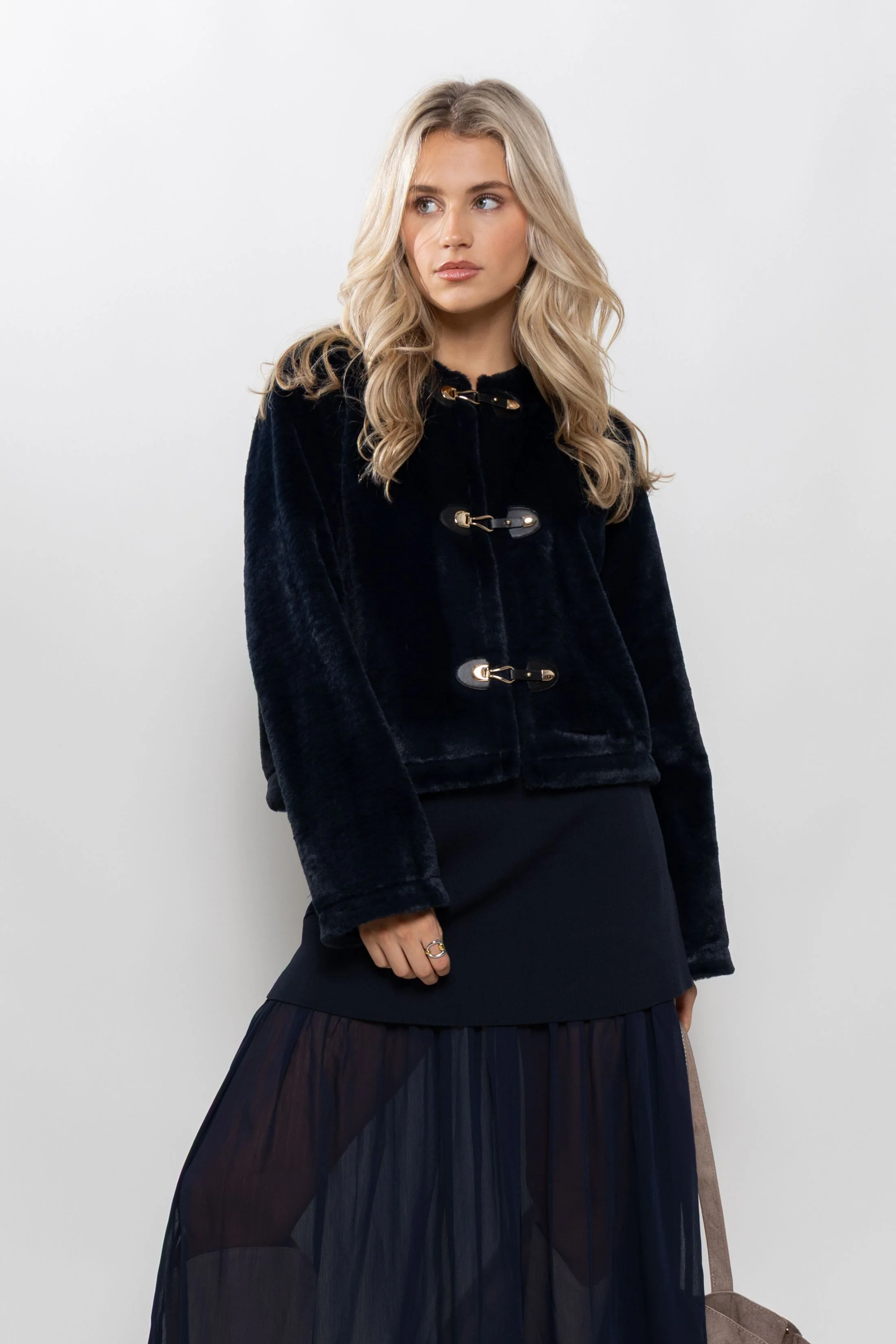 Image of Elliot Fur Button Up Jacket