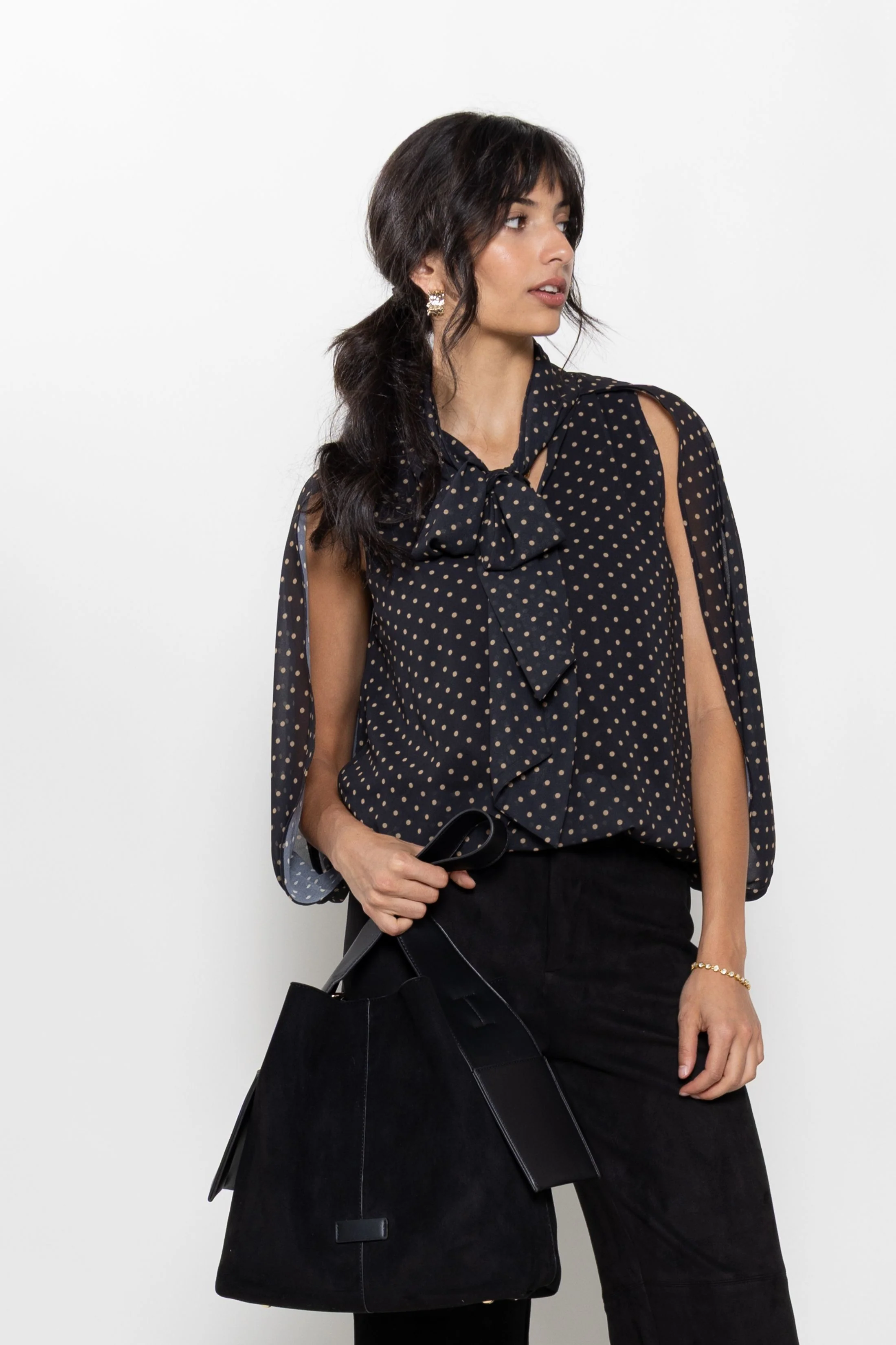 Image of Glenn Polka Dot Blouse