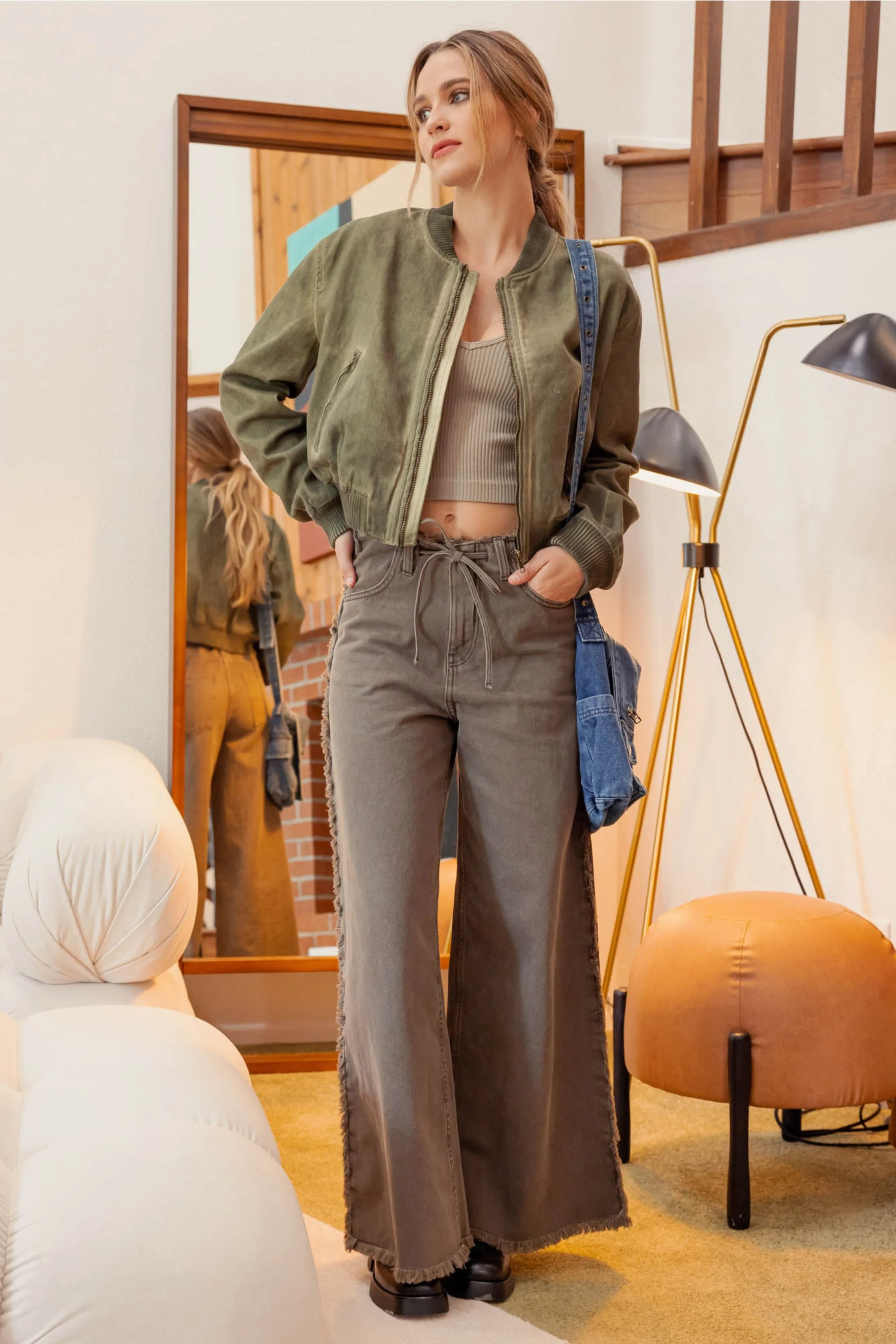 Image of Callie Zip Bomber Jacket
