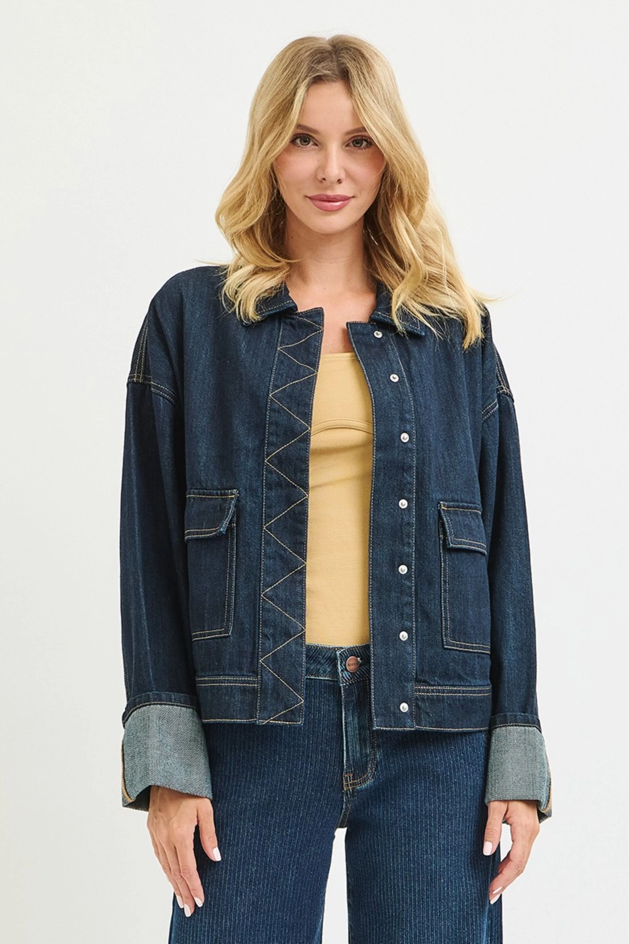 Image of Leah Oversize Cargo Pocket Jacket