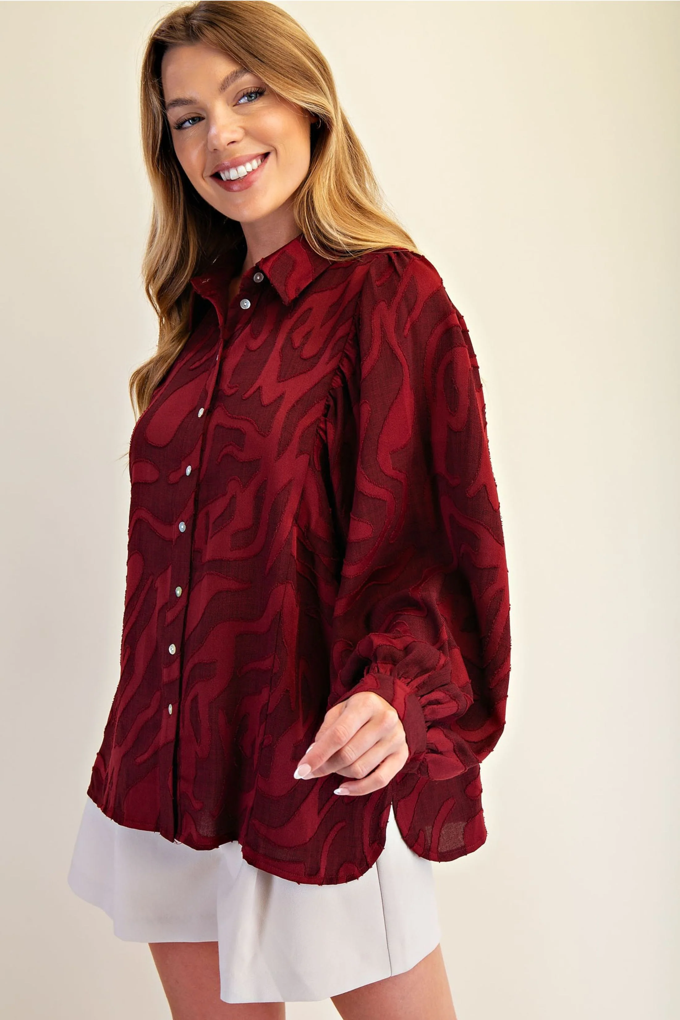 Image of Nina Collared Blouse