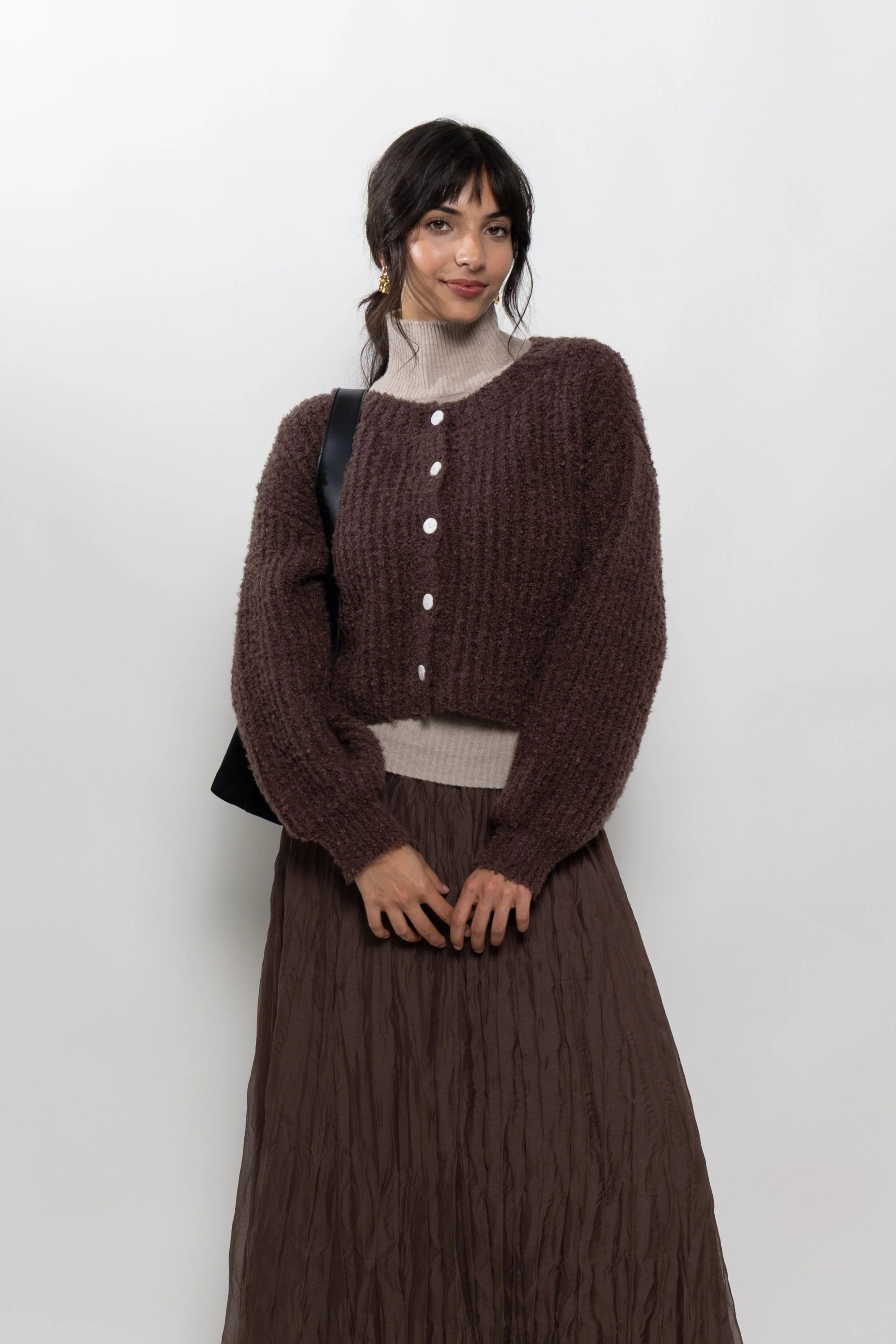 Image of Shari Fluffy Knit Cardigan
