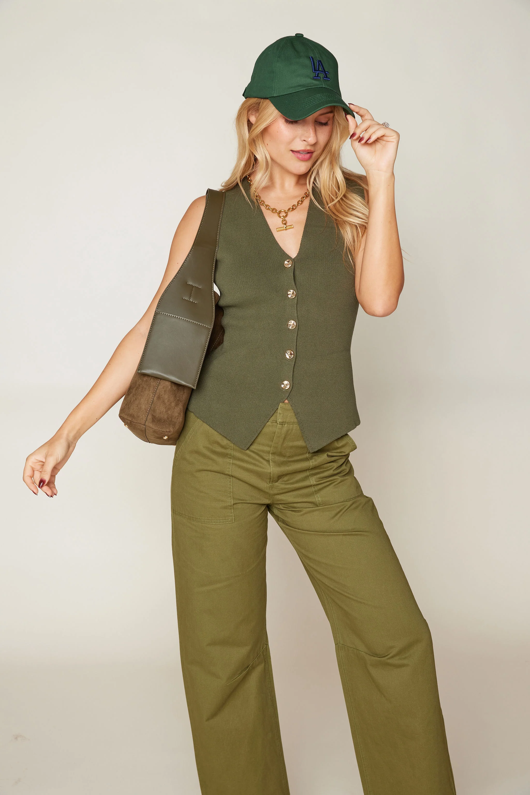 Image of Reese Sweater Button Down Vest