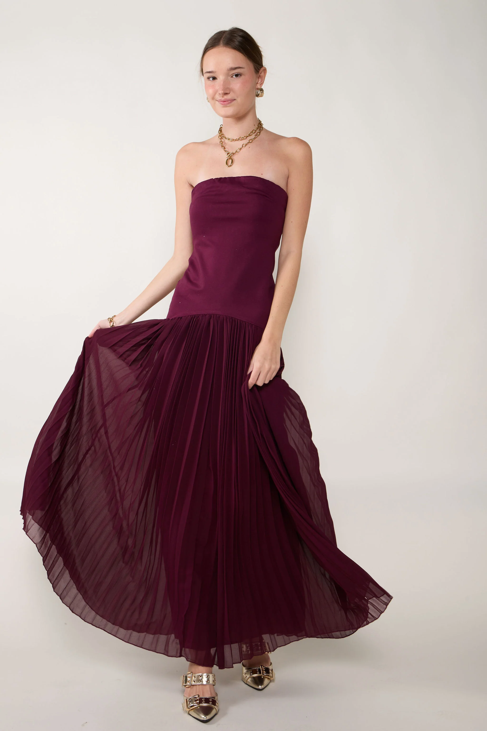 Image of Elizabeth Strapless Maxi Dress