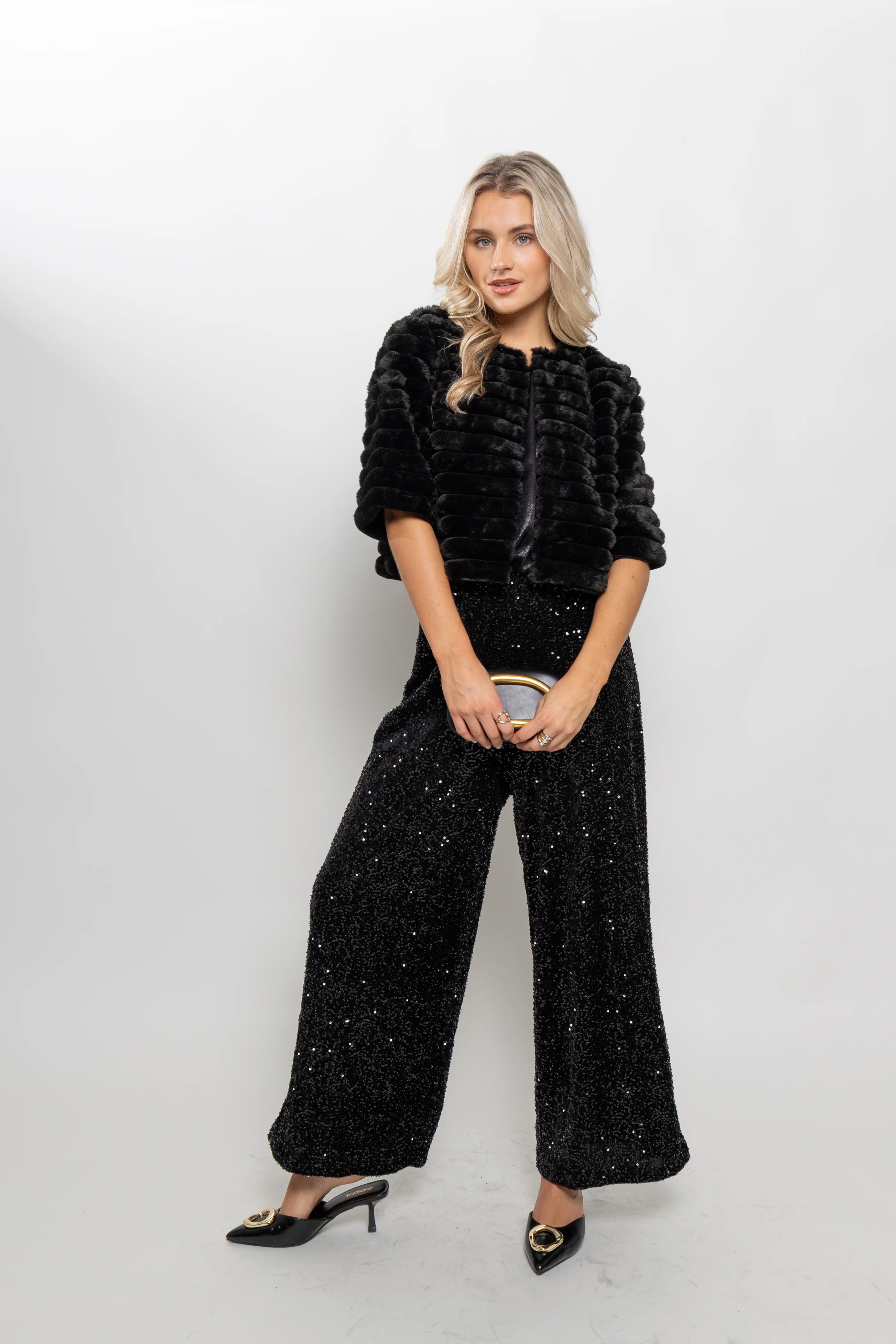 Image of Mary Faux Fur Crop Jacket