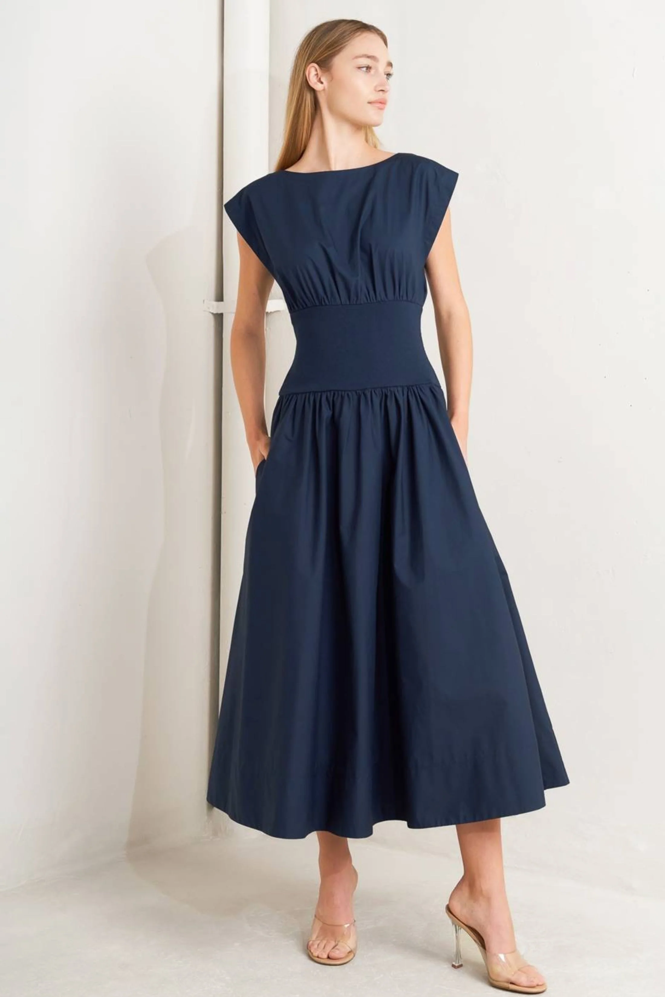 Image of Juniper Solid Midi Dress