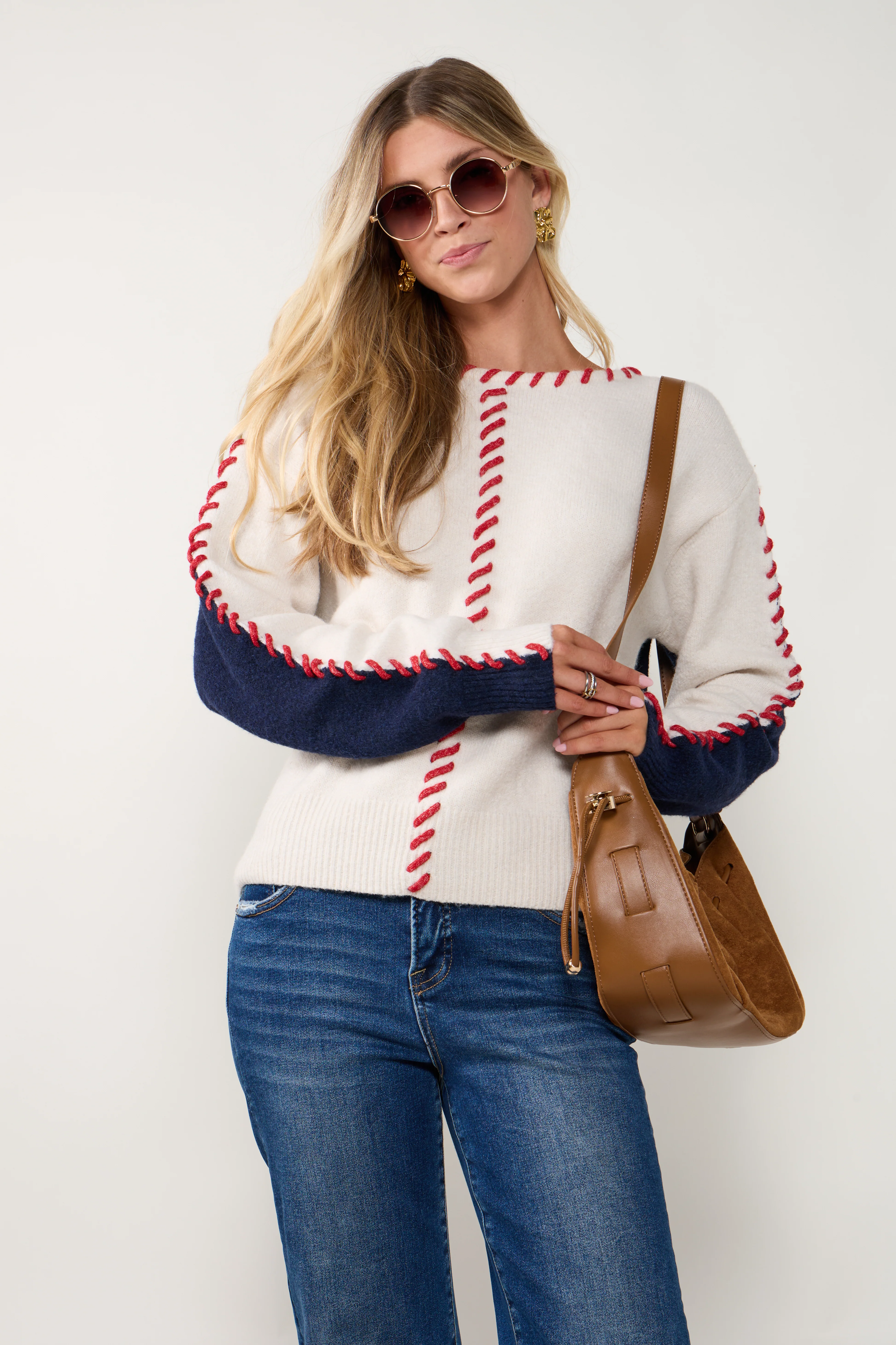 Image of Campbell Stitched Sweater