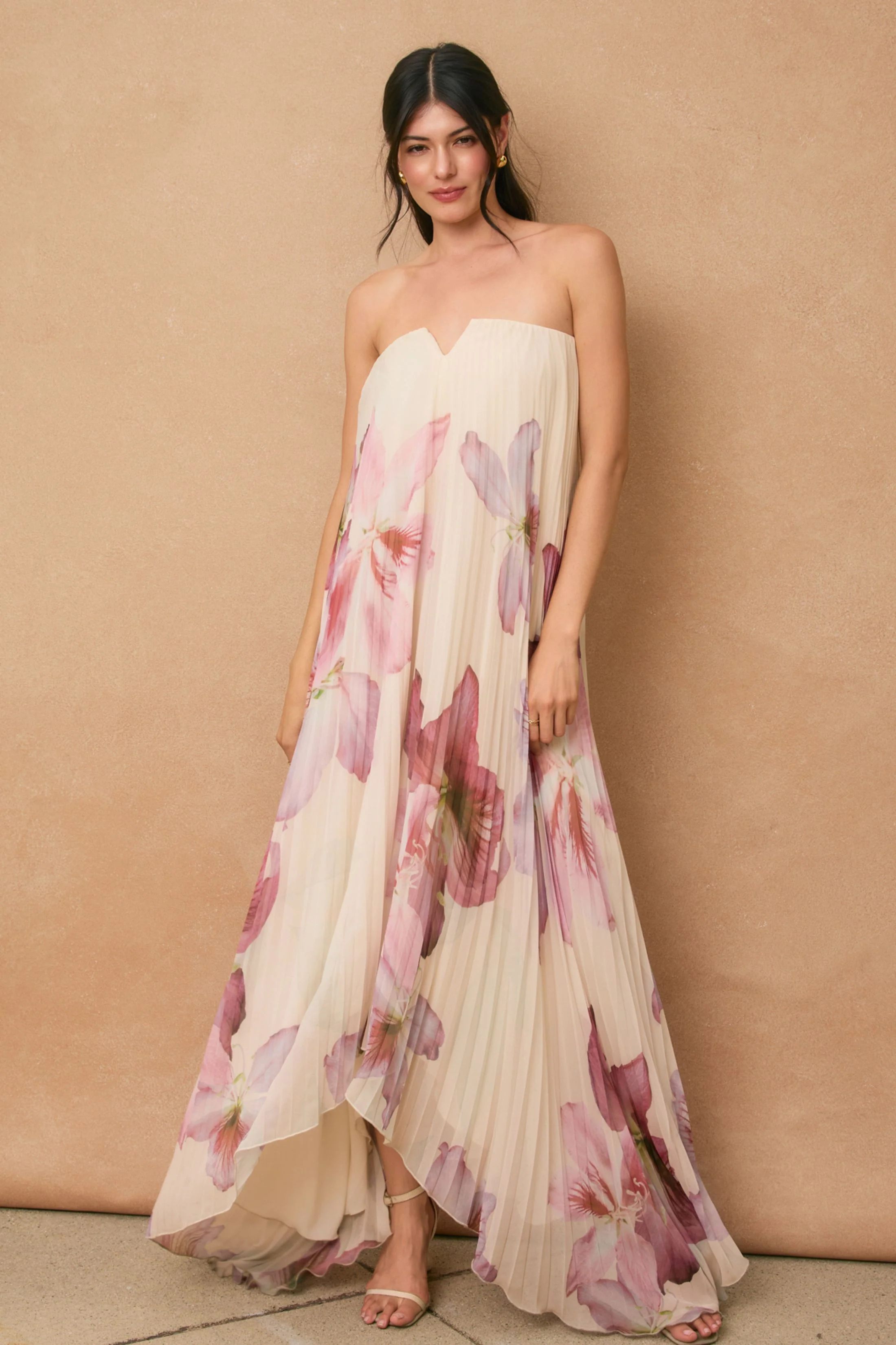 Image of Bria Pleated Maxi Dress