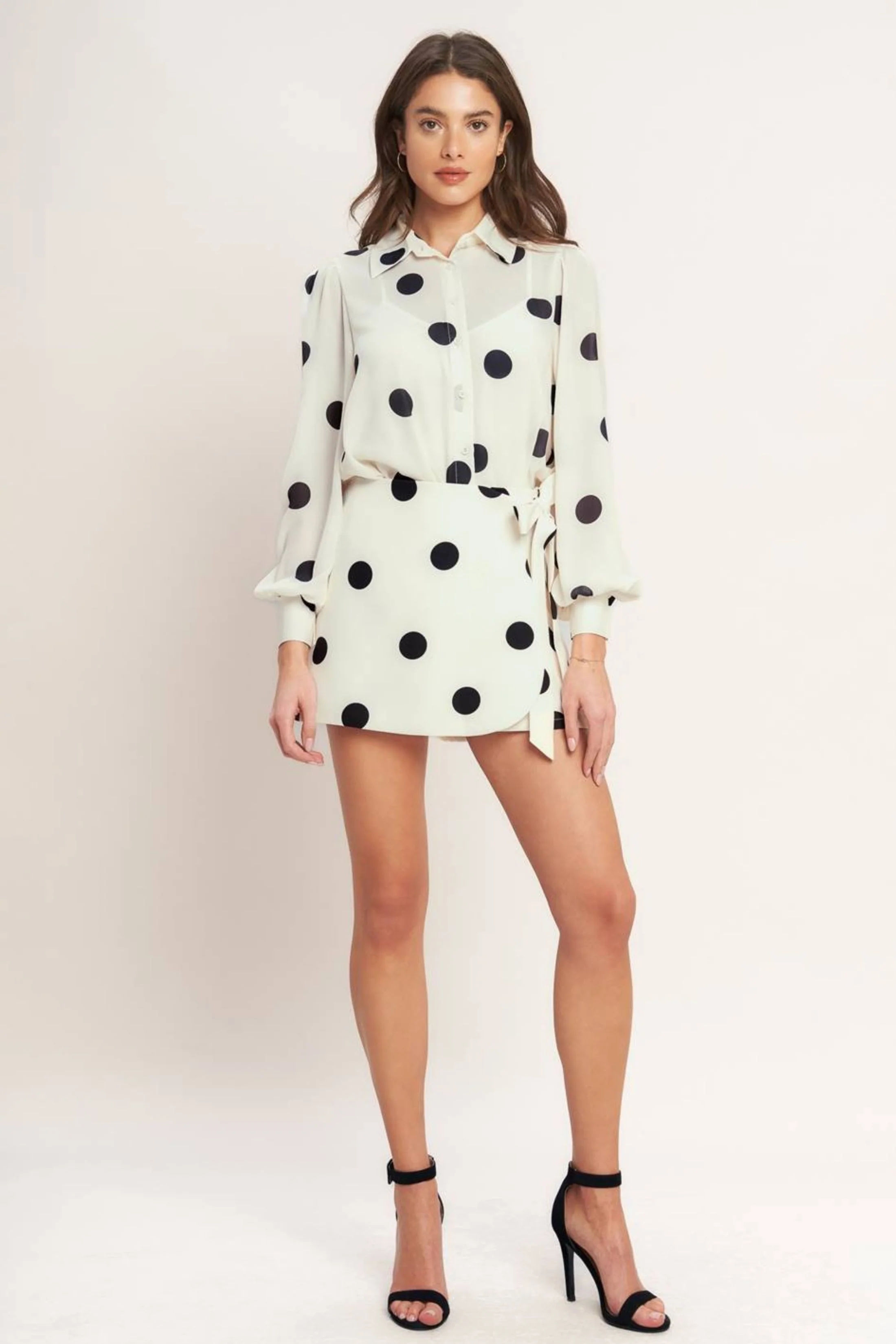 Image of Eli Polka Dot Mini Skirt