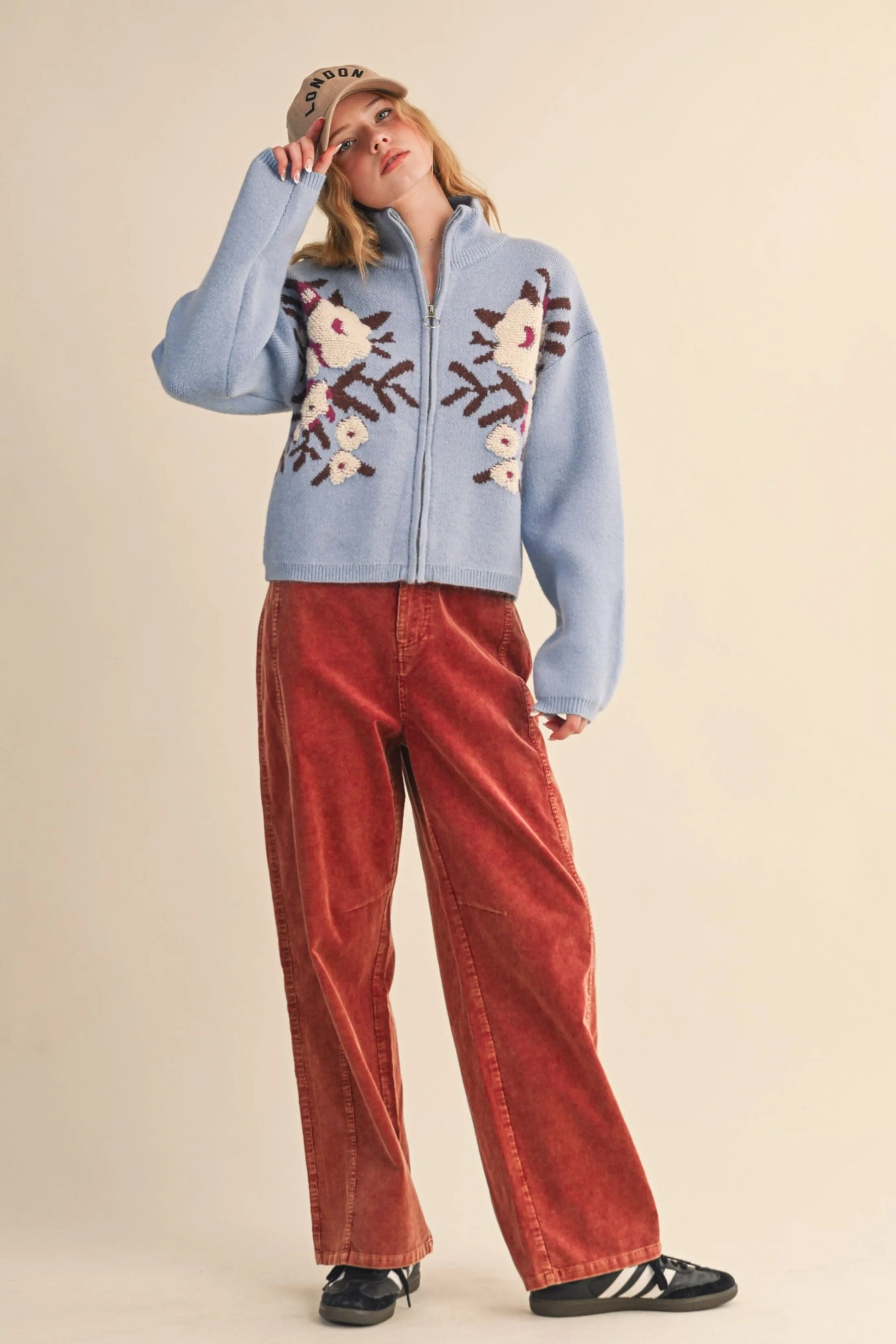 Image of Ruby Corduroy Barrel Trousers