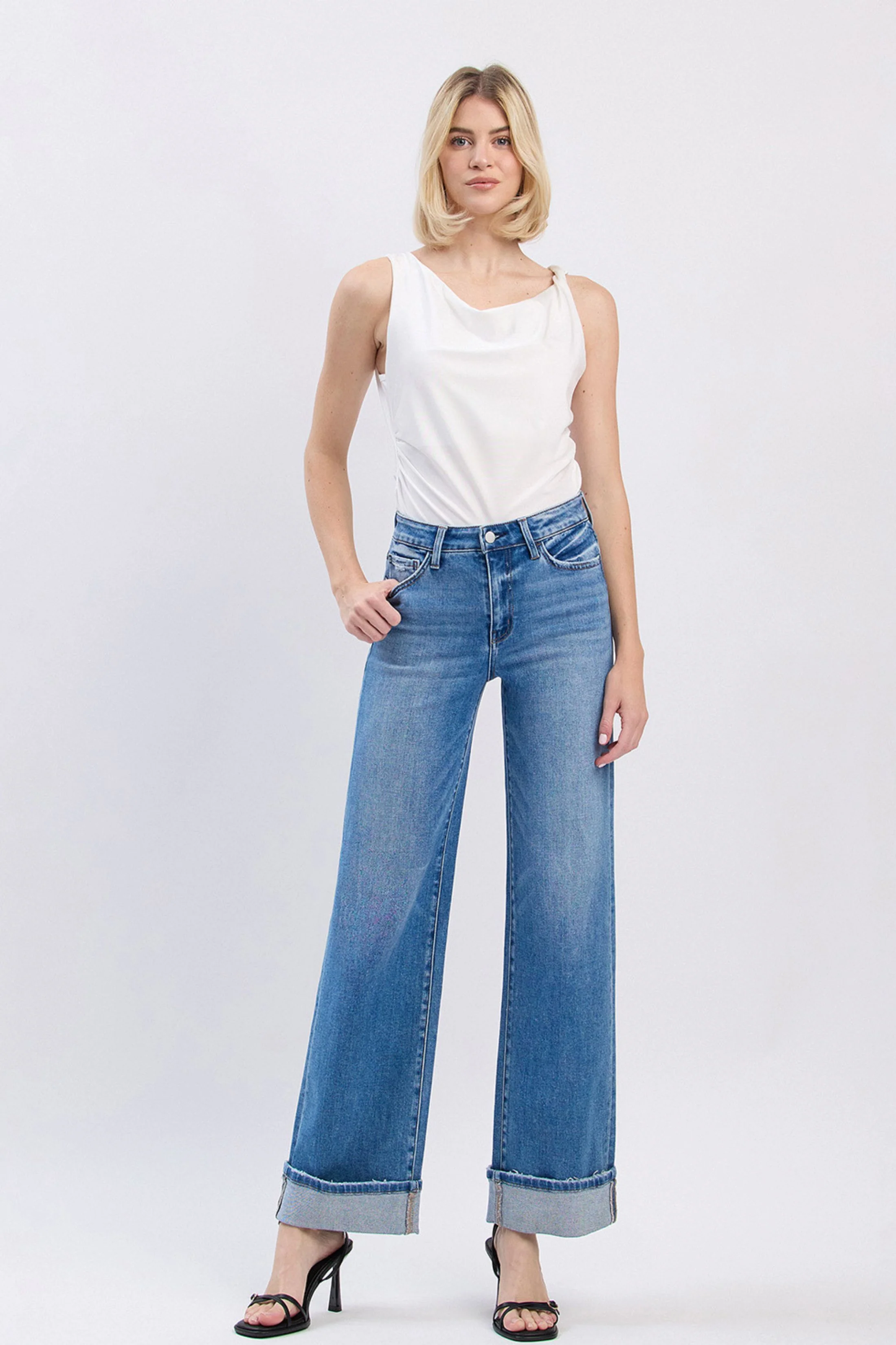 Image of Kenna High Rise Cuffed Jeans