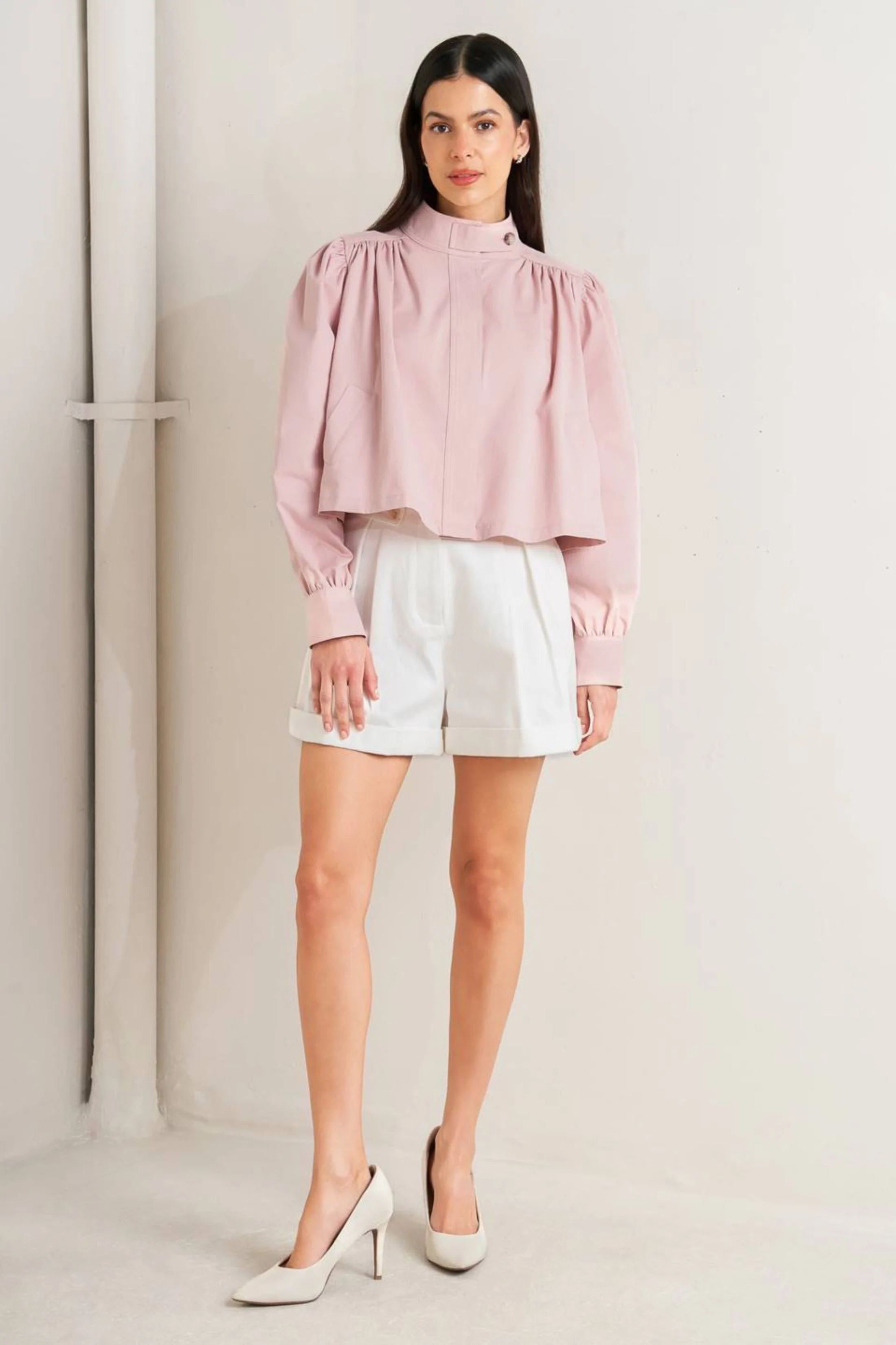 Image of Jamie Solid Woven Jacket