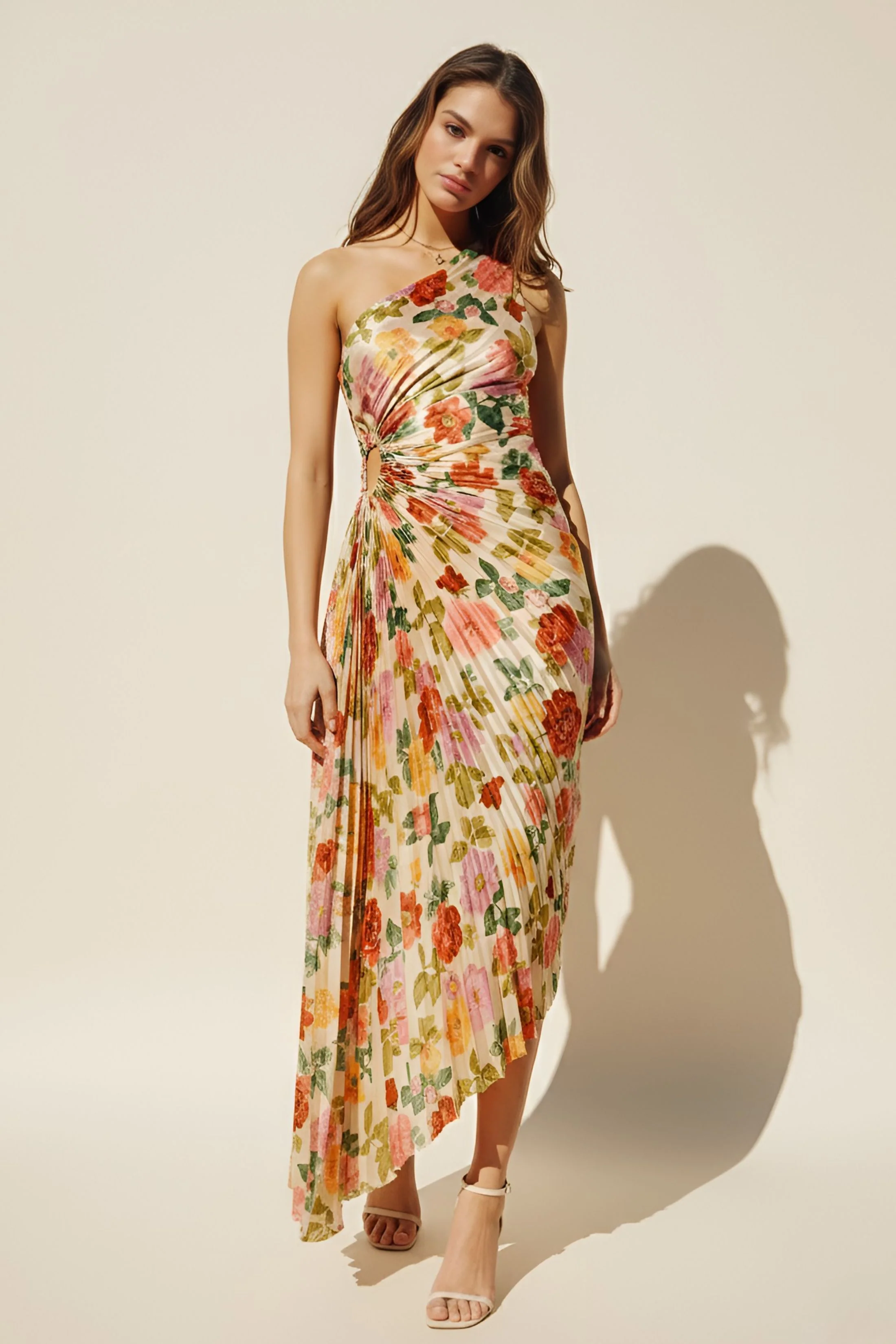 Image of Hailey Romantic Garden Pleated Dress