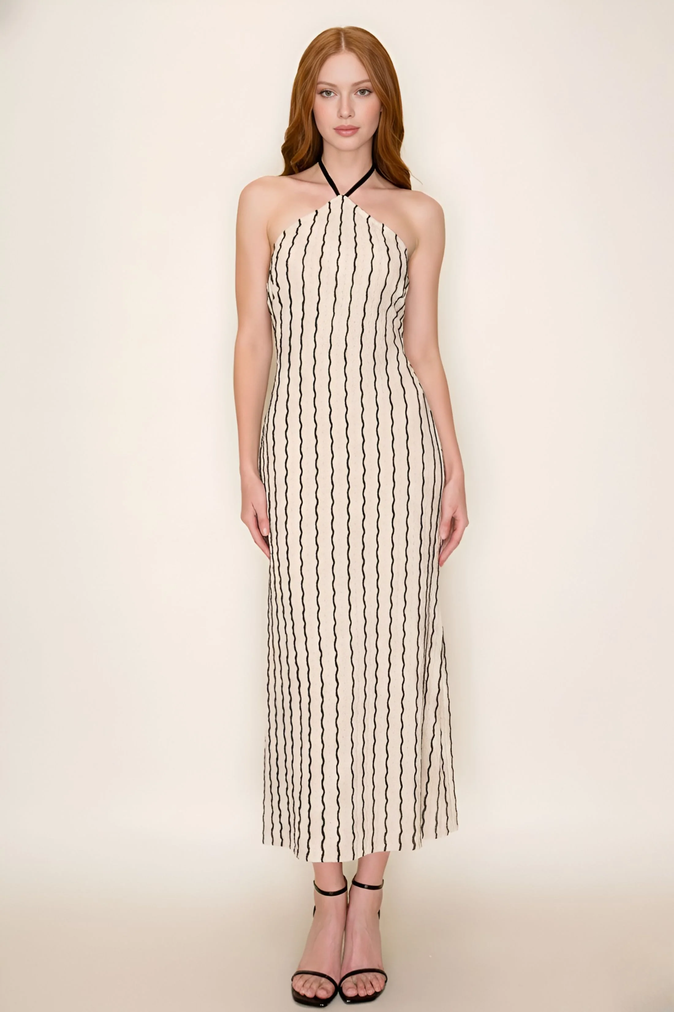 Image of Sammy Halter Striped Dress
