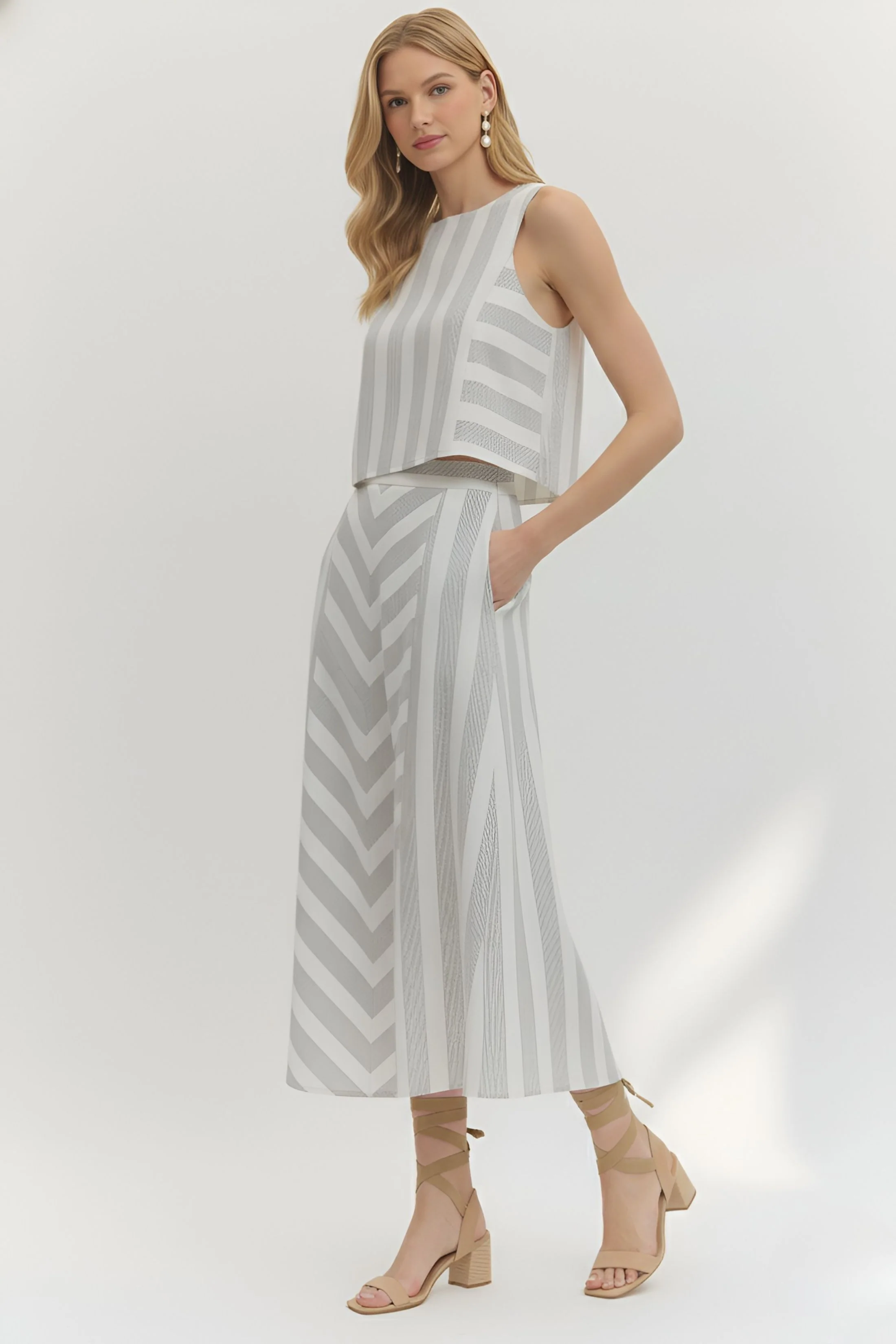 Image of Brielle Patterned Skirt