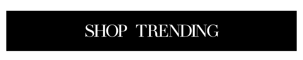 an image of a black and white sign that says shop what's trending