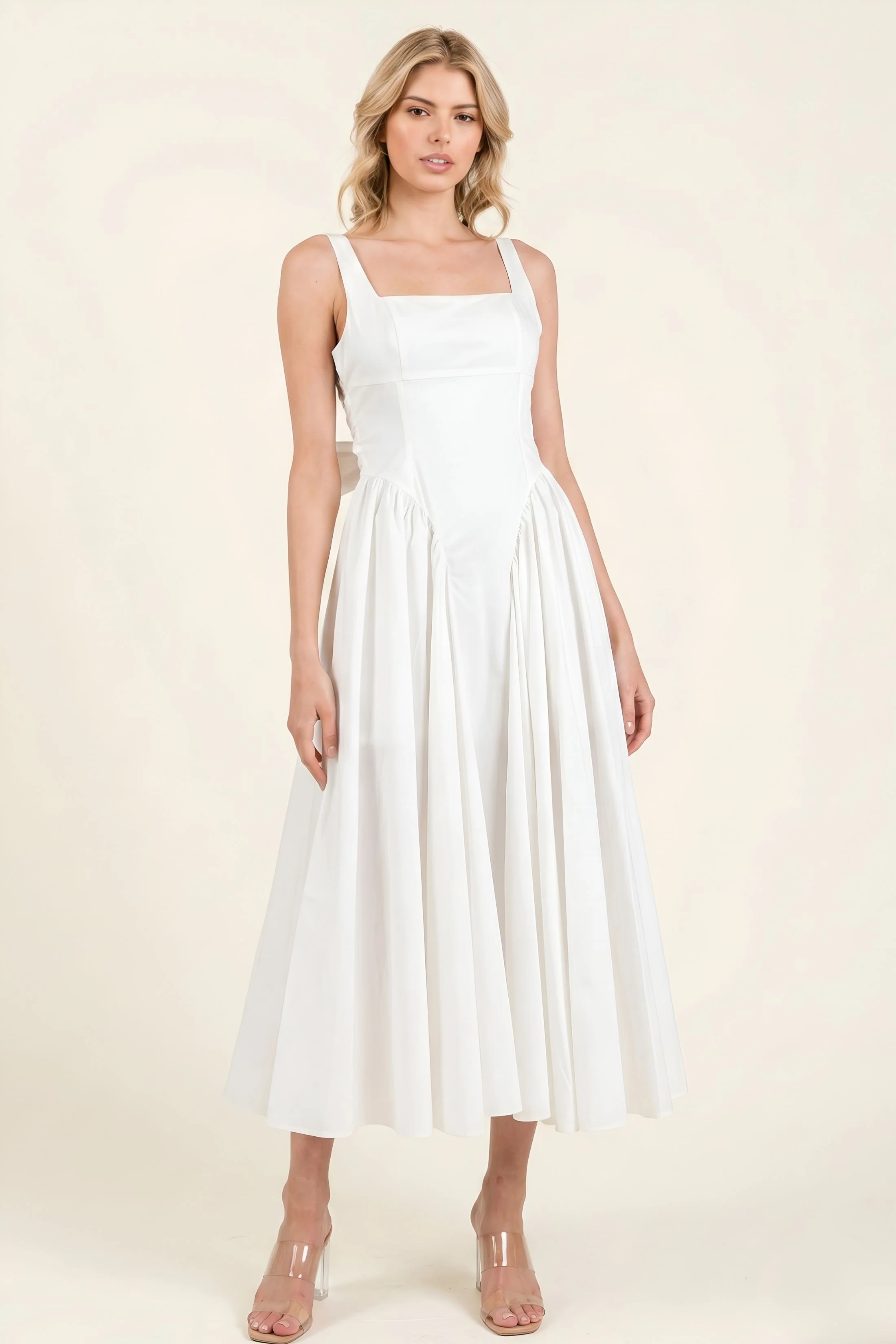 Image of Callie Poplin Midi Dress