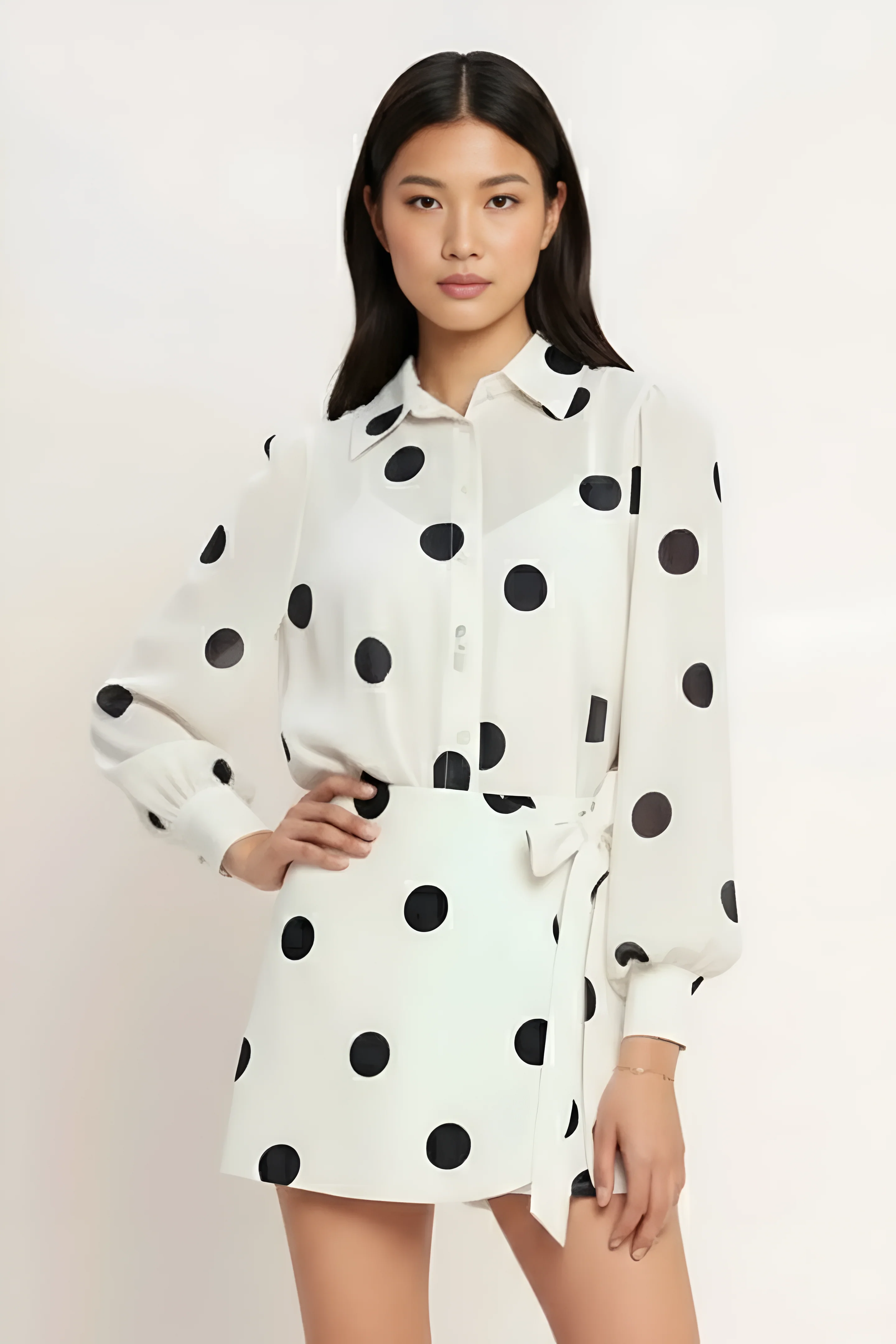 Image of Eli Polka Dot Blouse