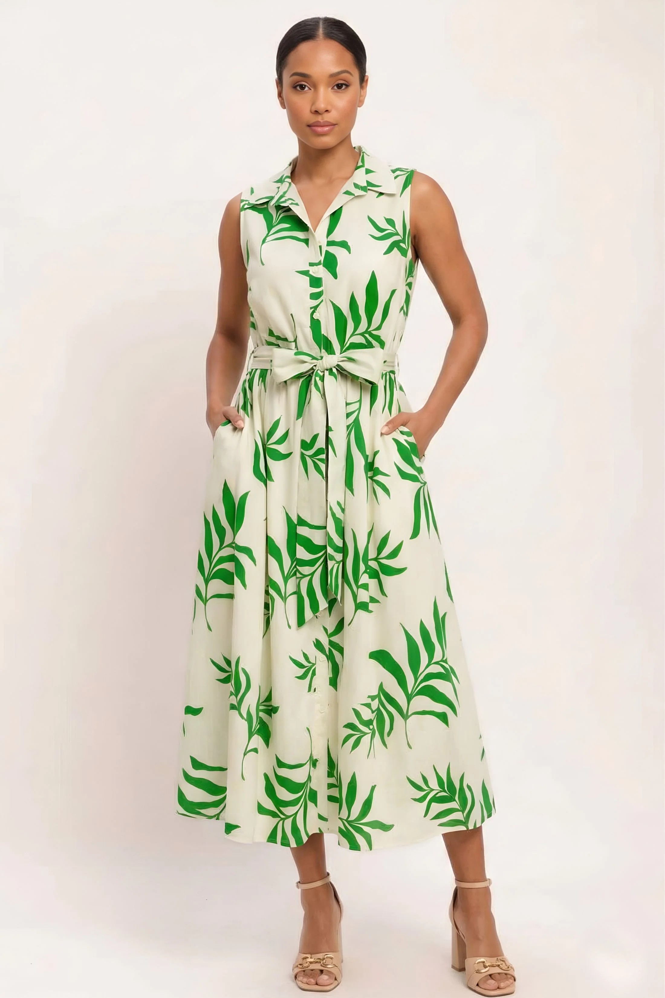 Image of Anderson Belted Midi Dress