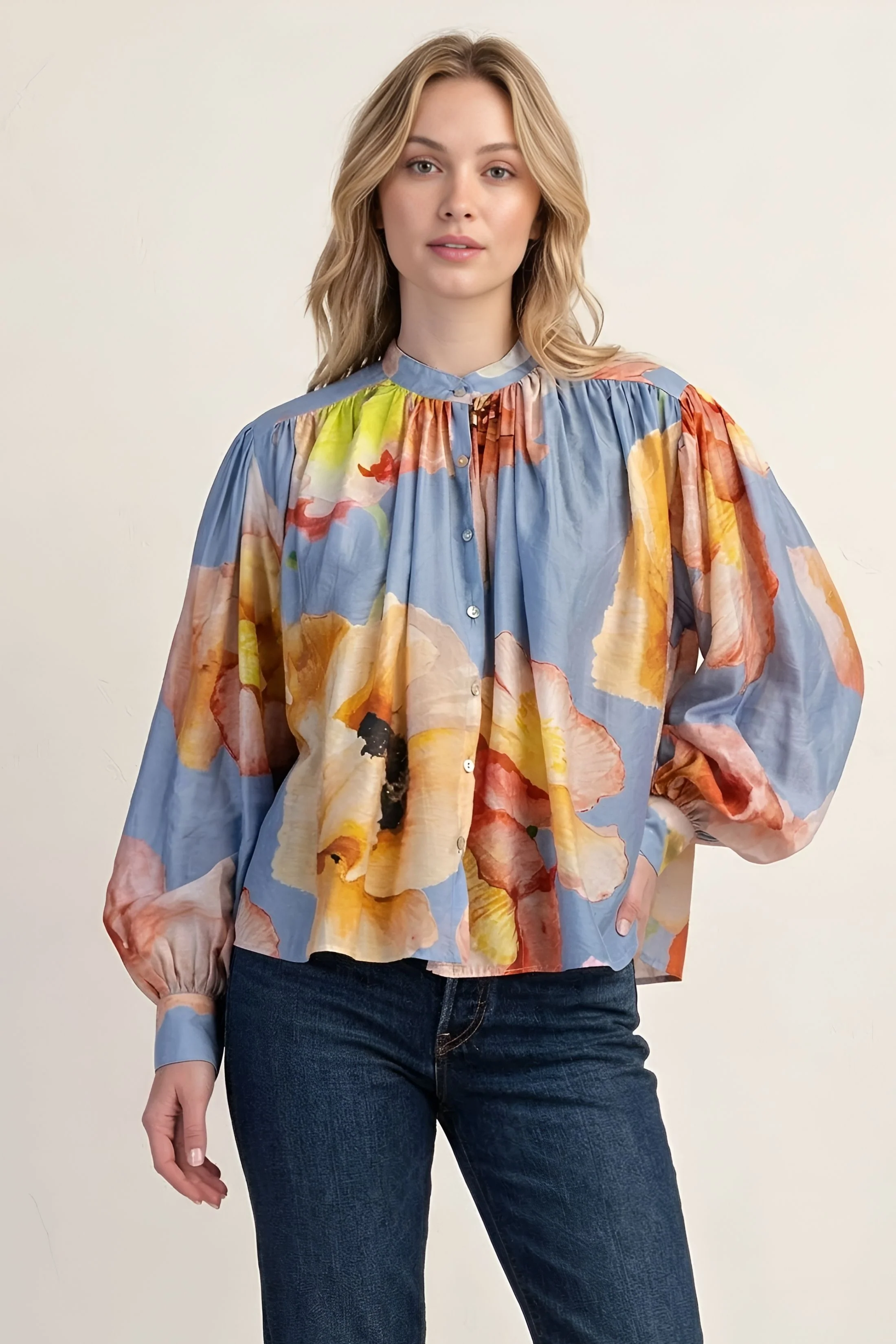 Image of Mila Long Sleeve Voluminous Blouse