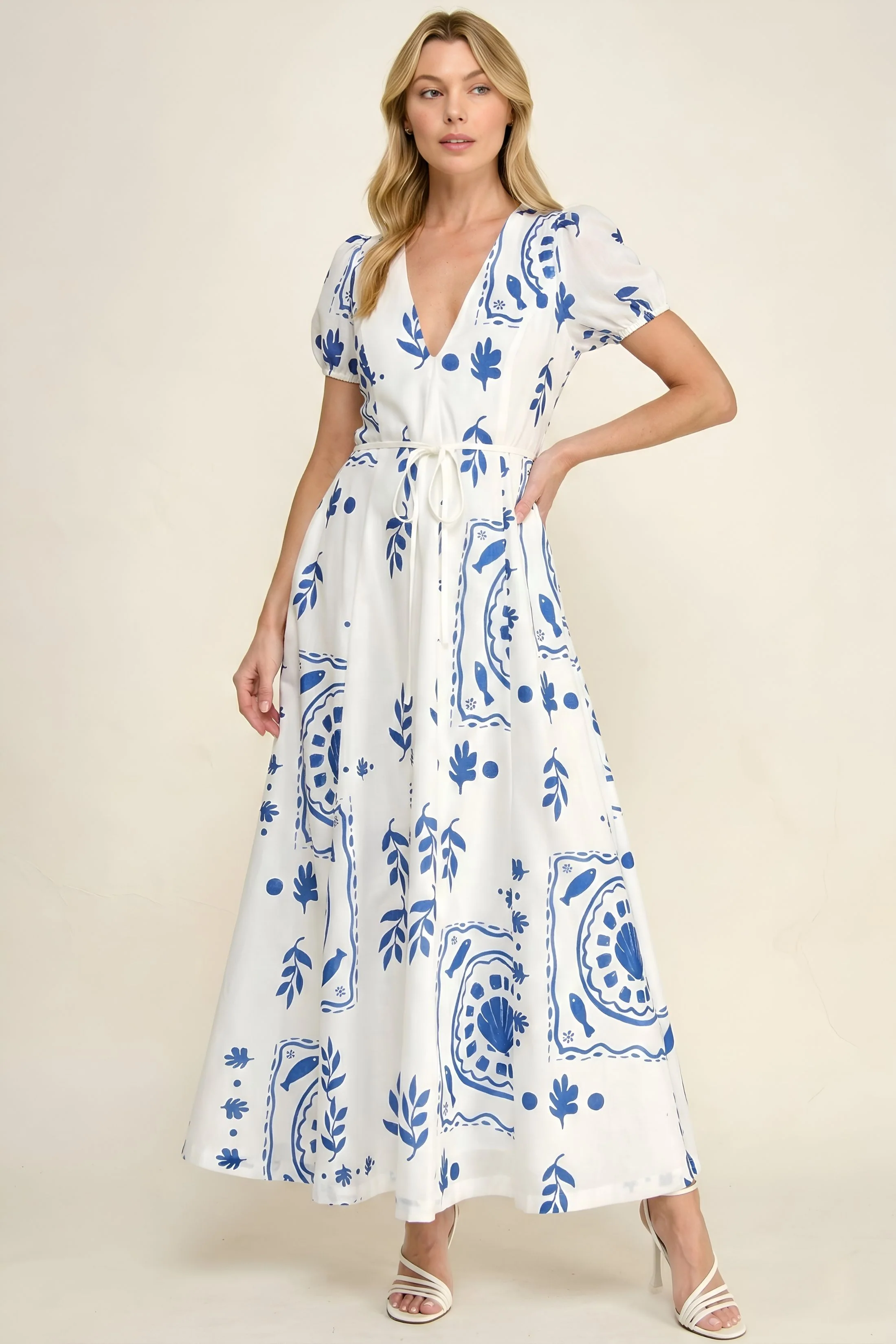 Image of Cecily Tile Print Dress
