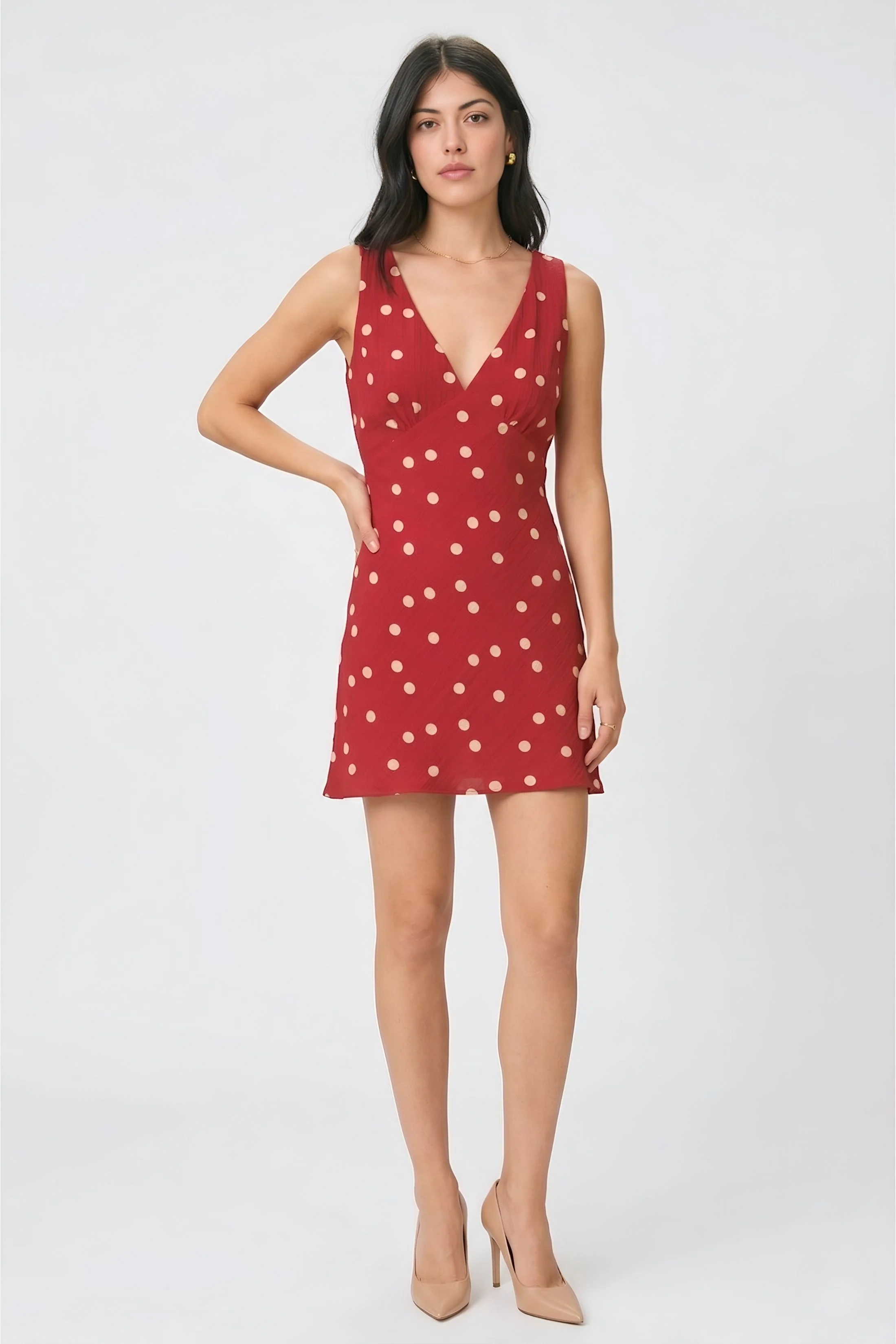 Image of Fayth Polka Dot Mini Dress