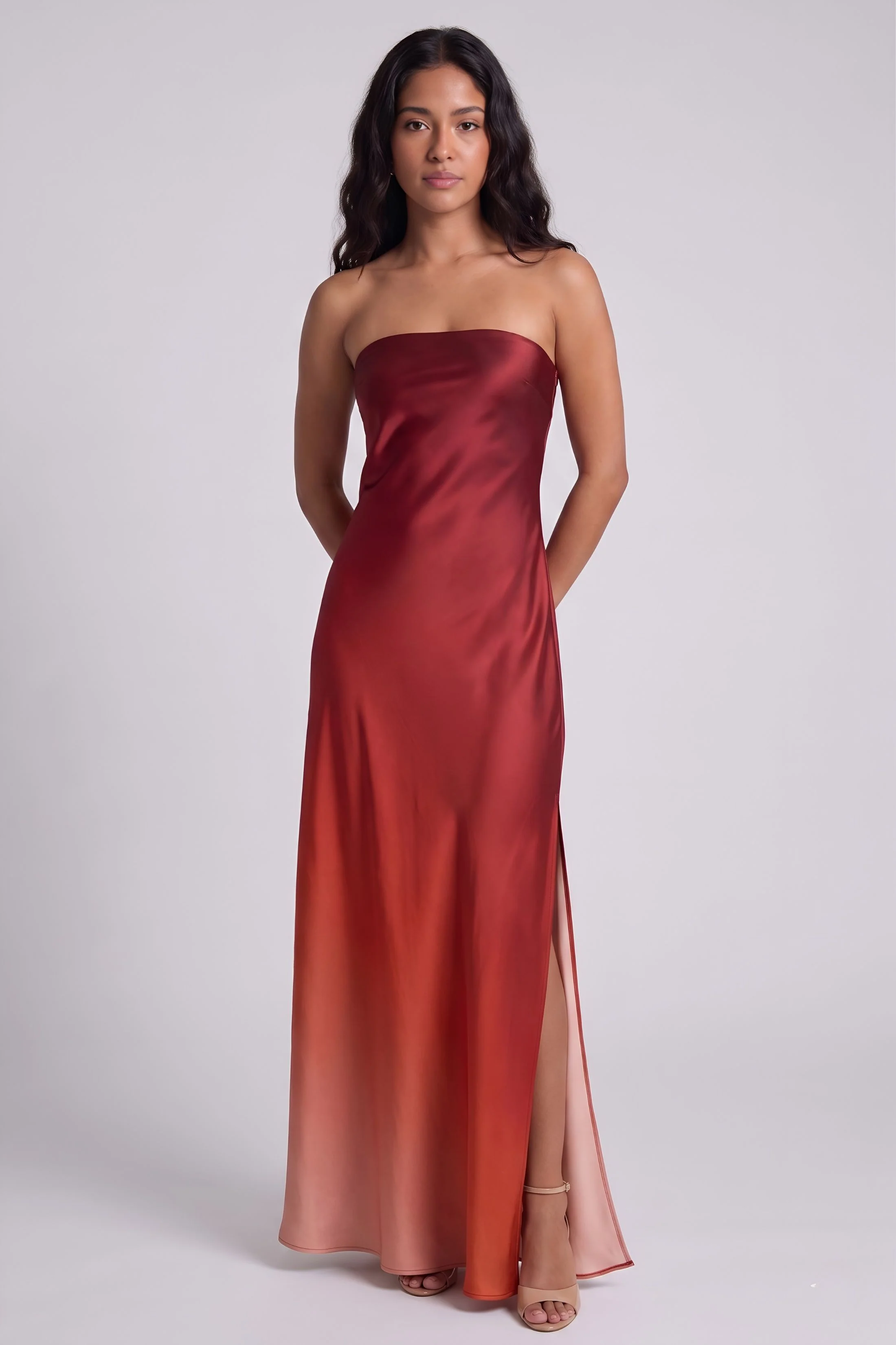 Image of Cally Satin Maxi Dress