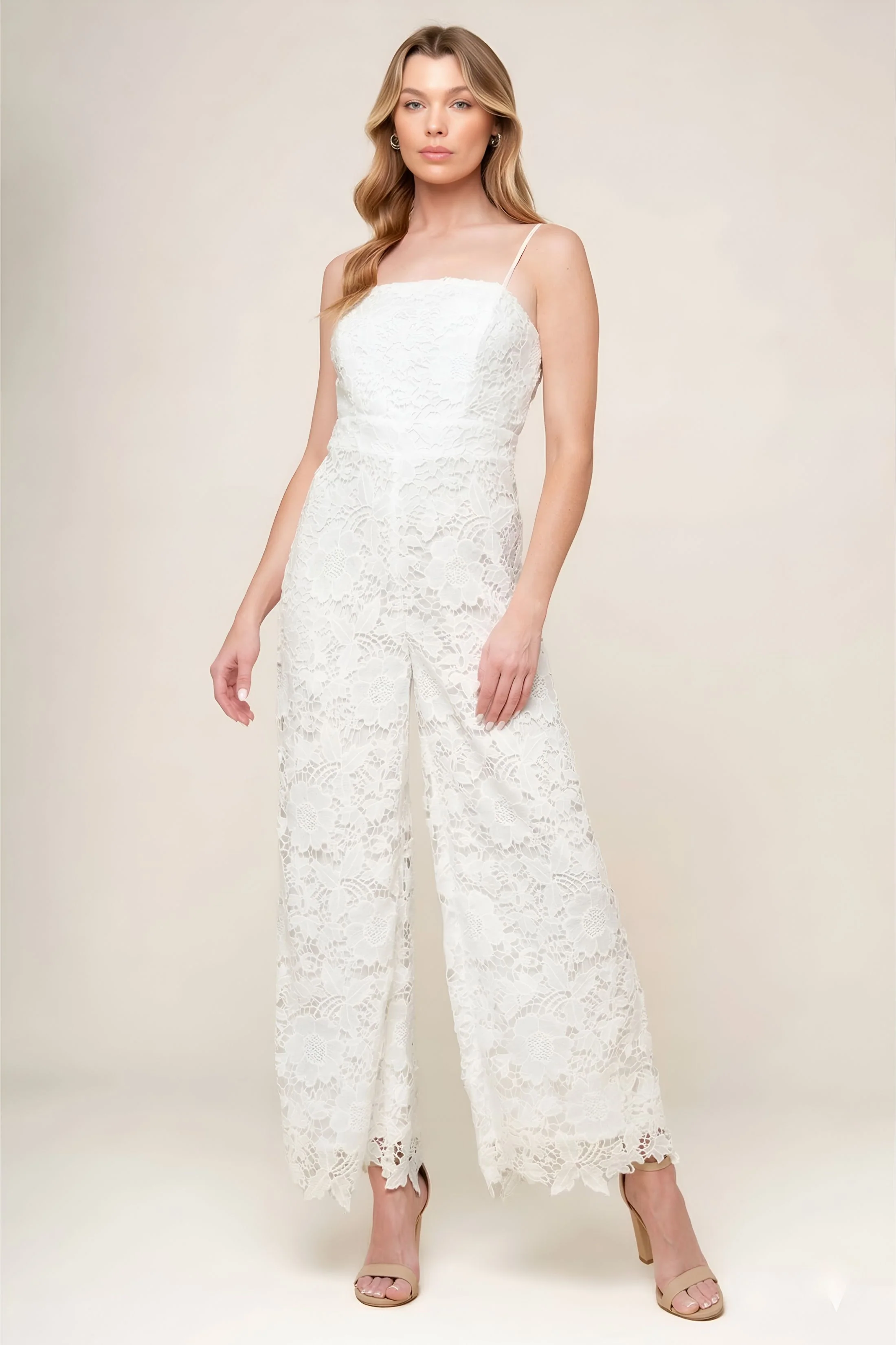 Image of Josie Lace Sleeveless Jumpsuit
