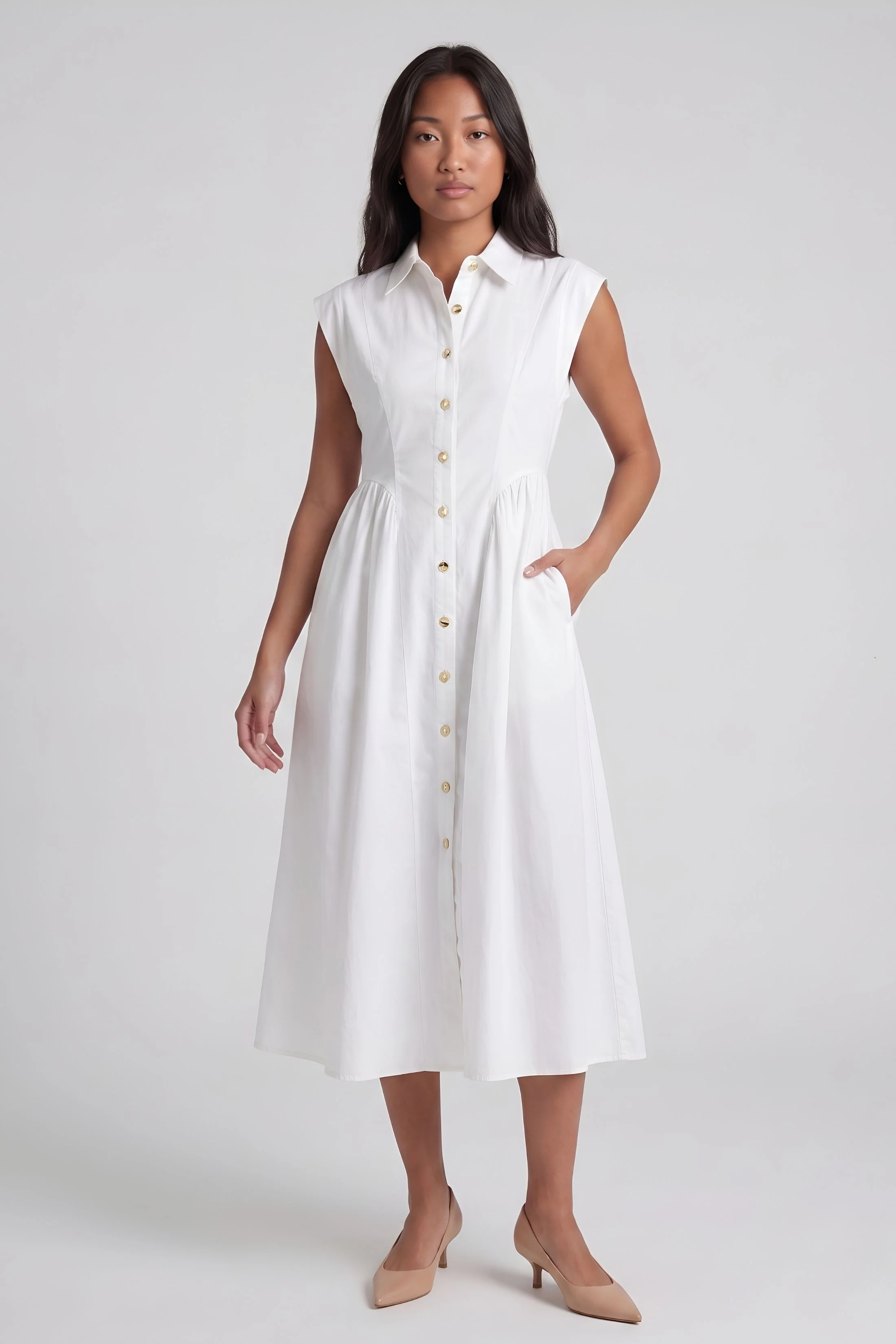 Image of Tessa Button Up Collared Dress