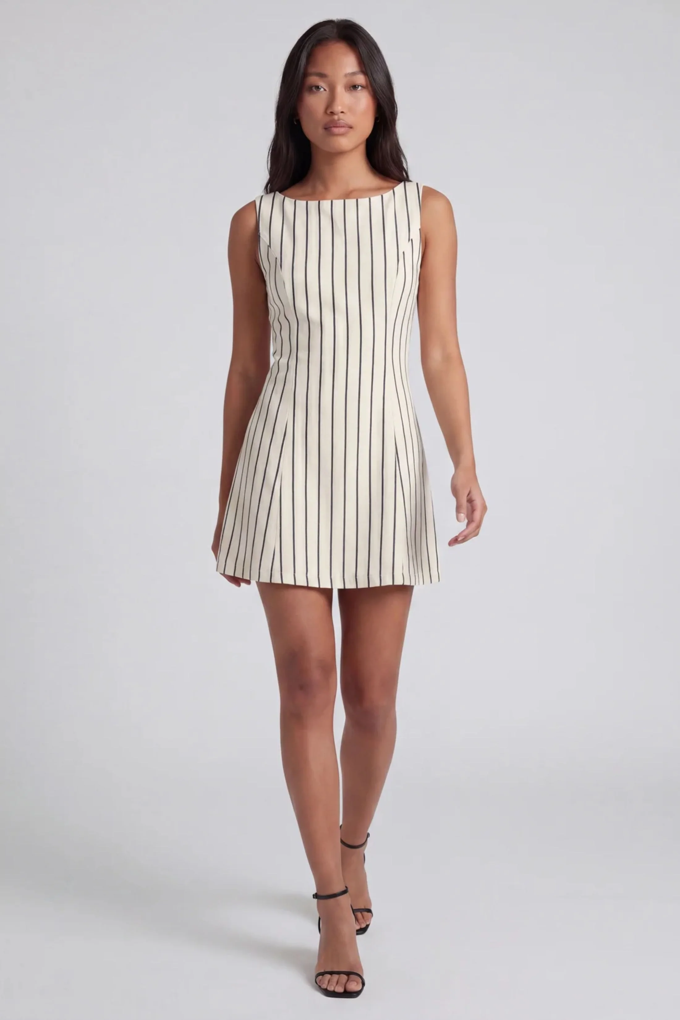 Image of Natalie Boat Neck Fit & Flare Dress