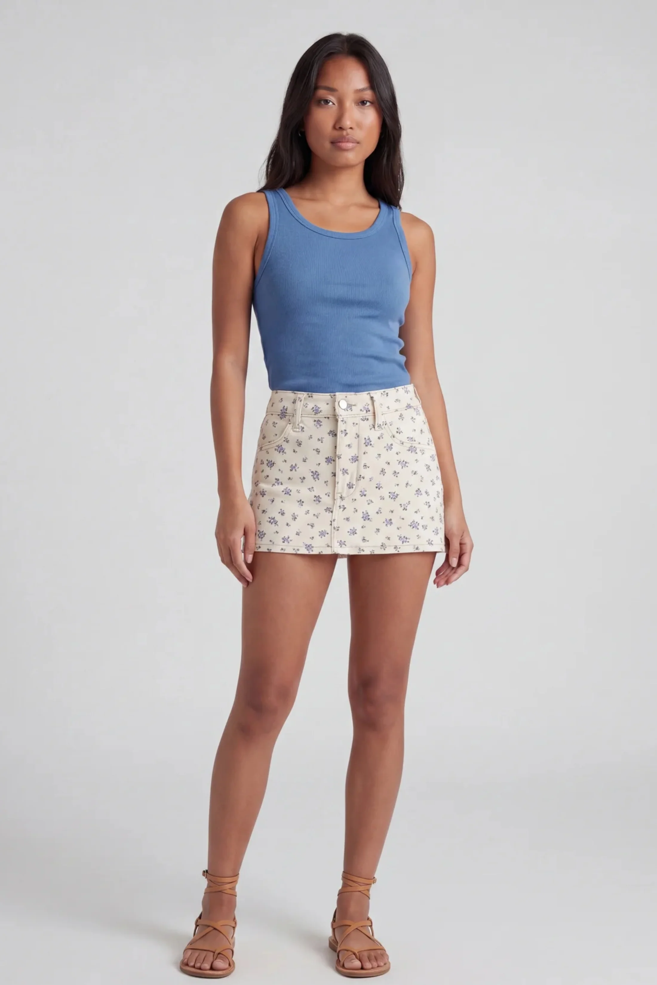 Image of Morgan Denim Mini Skort