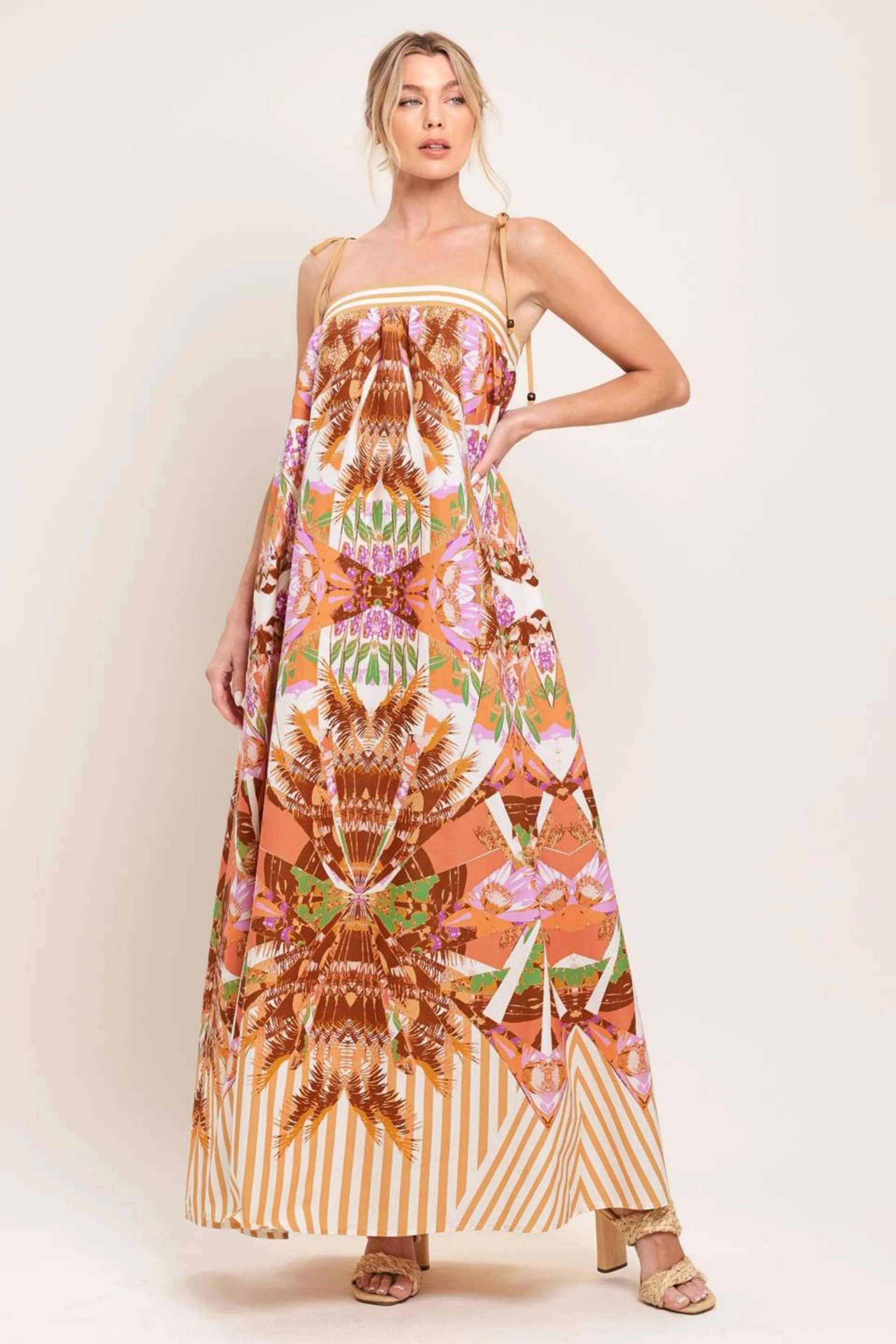 Image of Harriet Patterned Maxi Dress