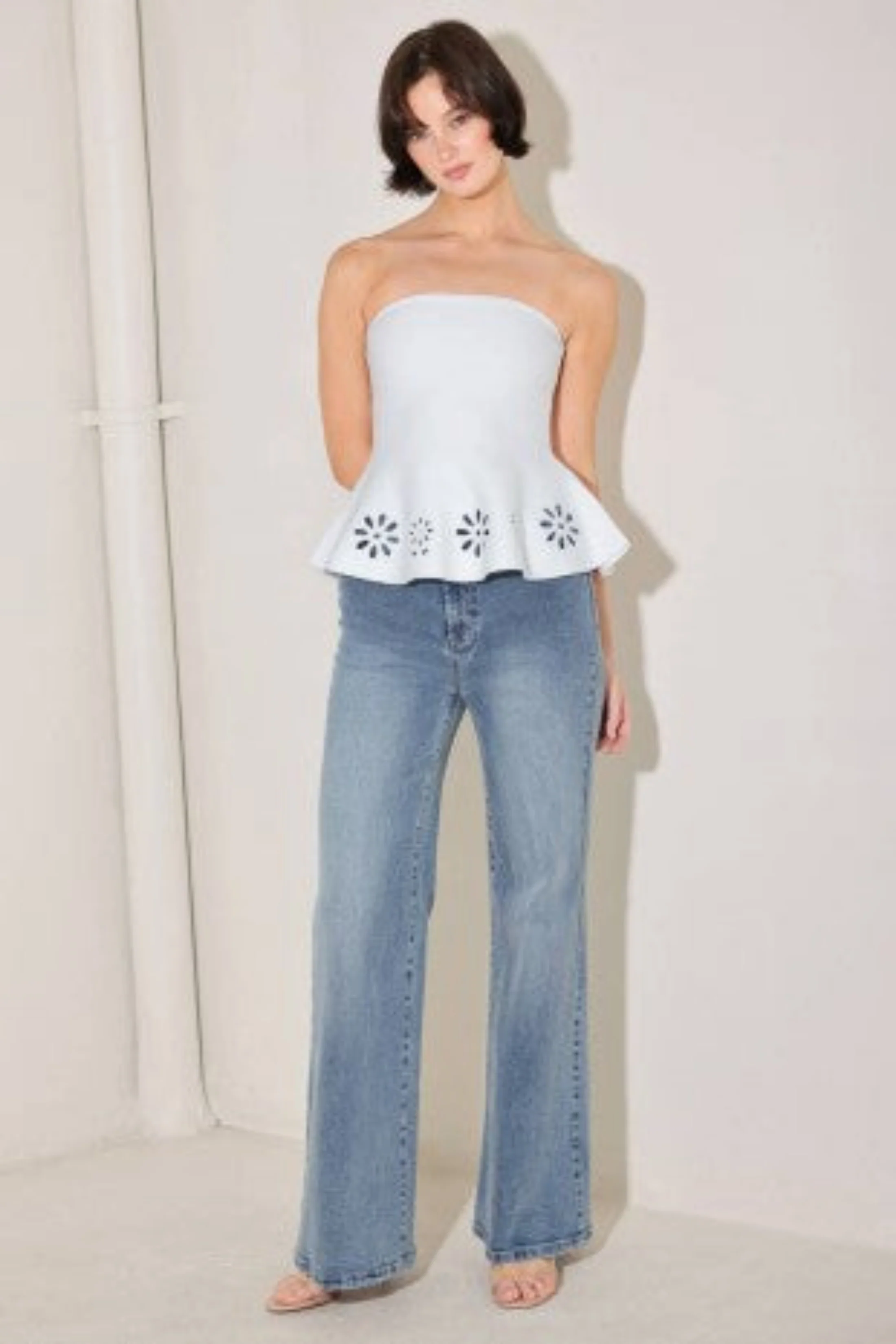 Image of Danica Strapless Cutout Top