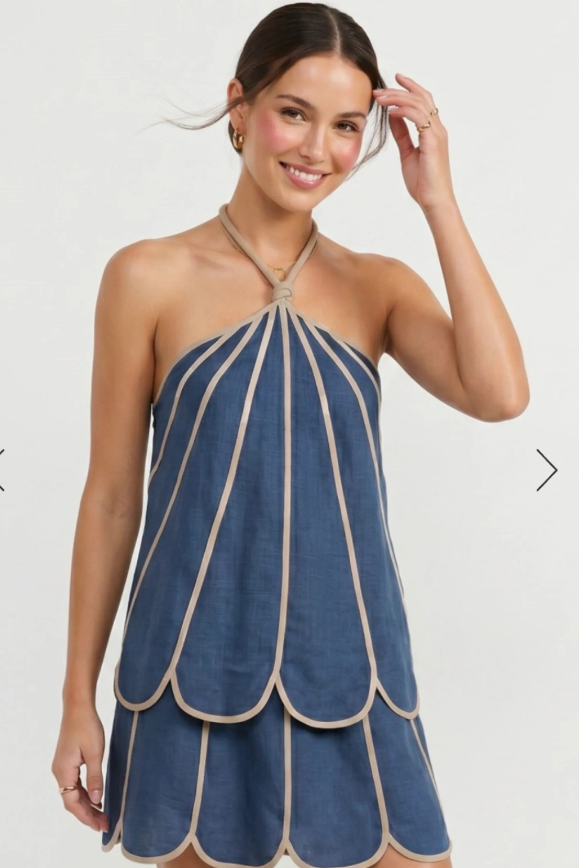 Image of Maddie Panel Linen Top
