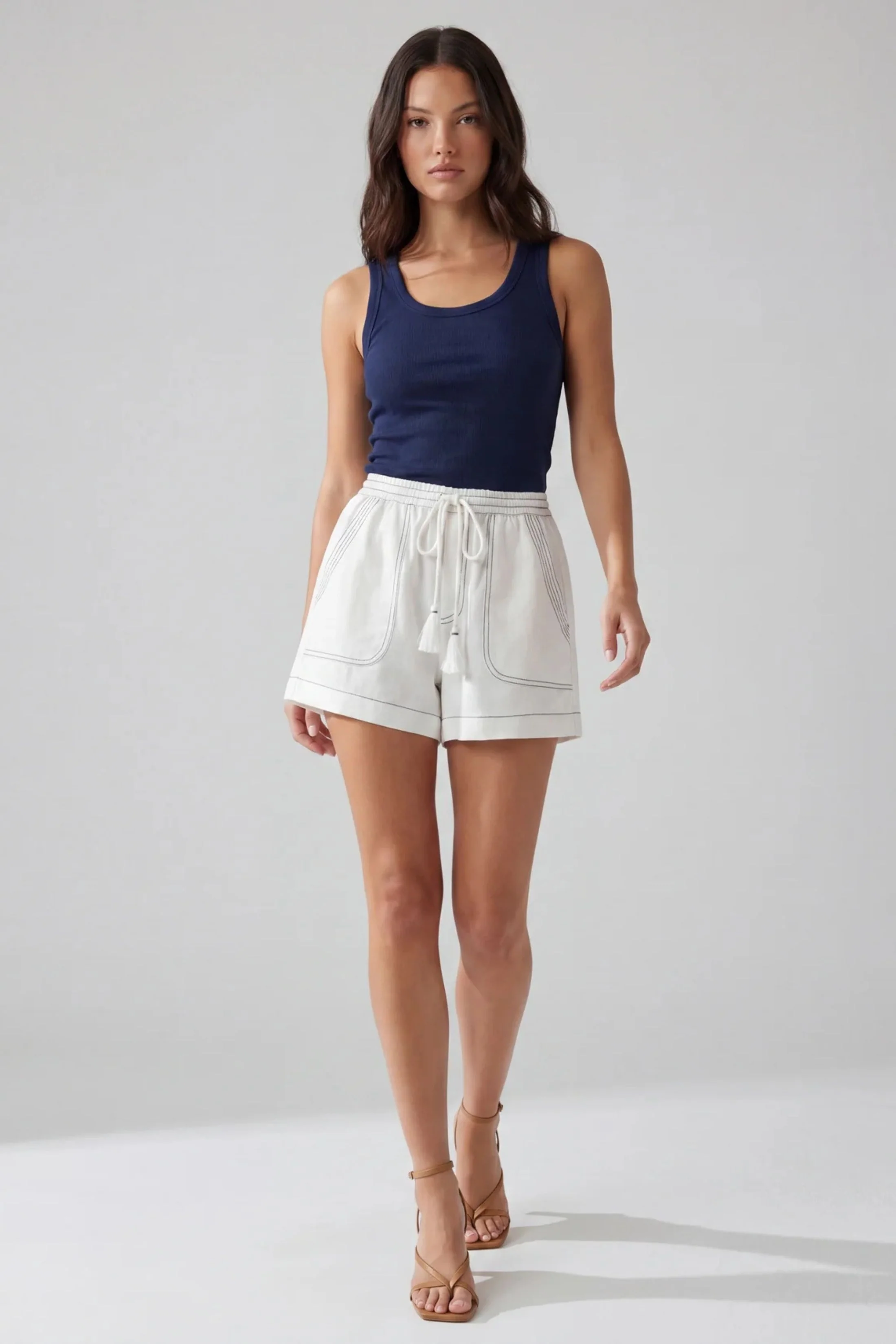 Image of Rebecca Lined Pocket Drawstring Shorts