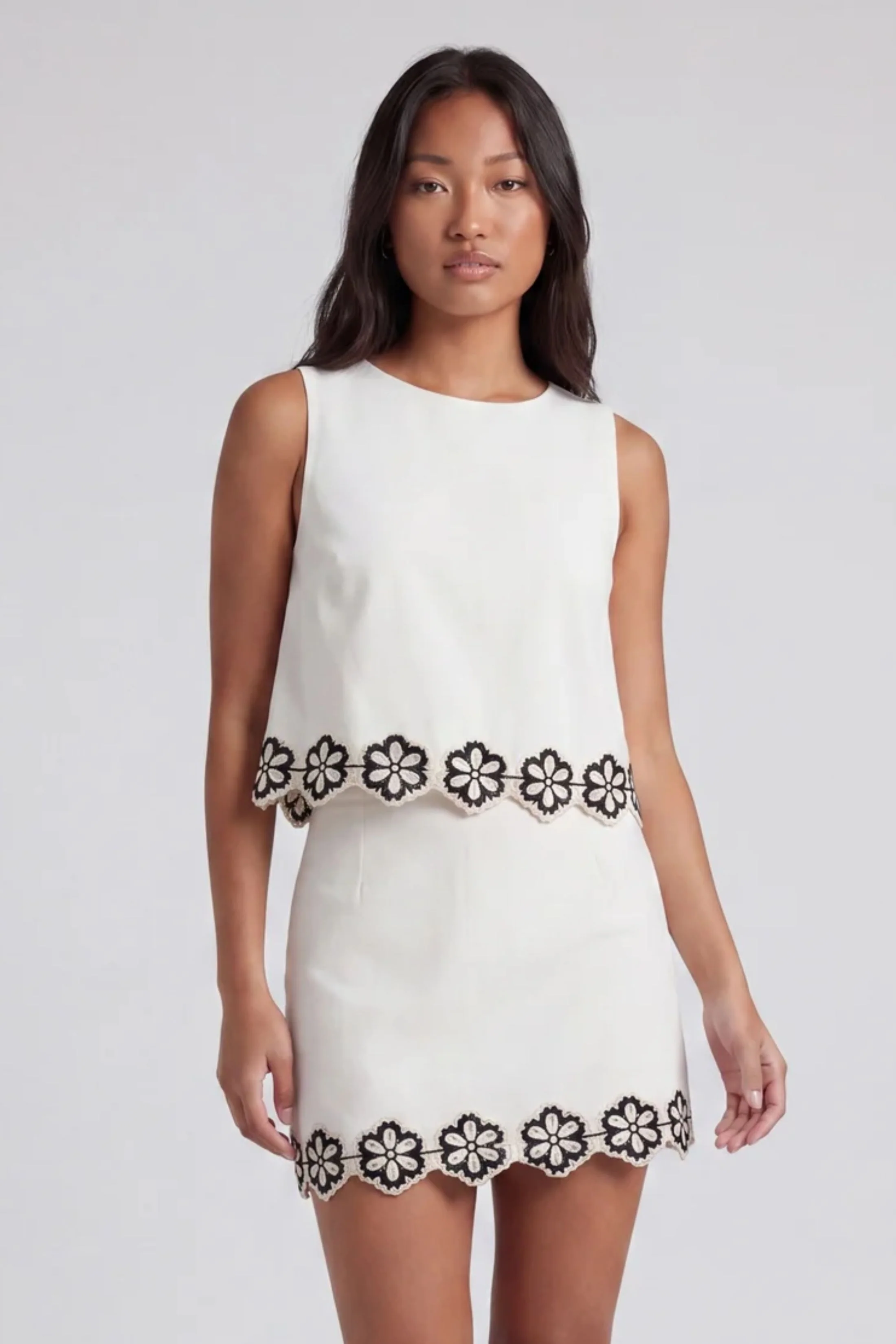 Image of Ashton Floral Lined Sleeveless Top