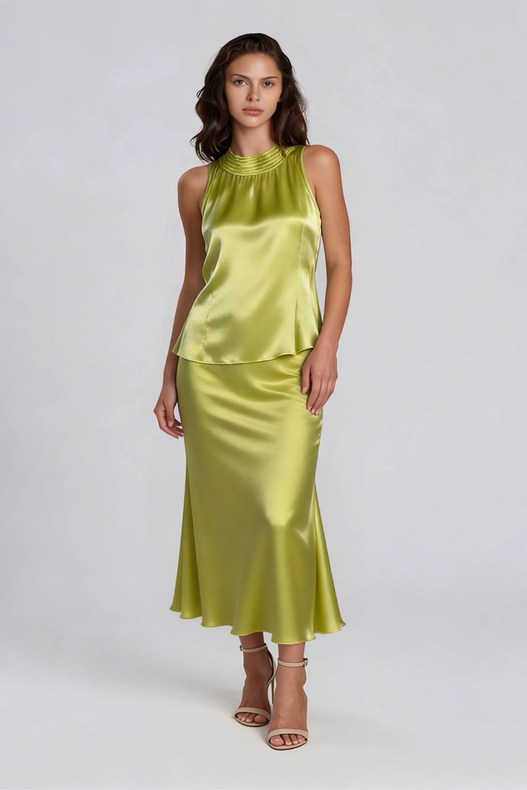 Image of Gracie Satin Halter Top