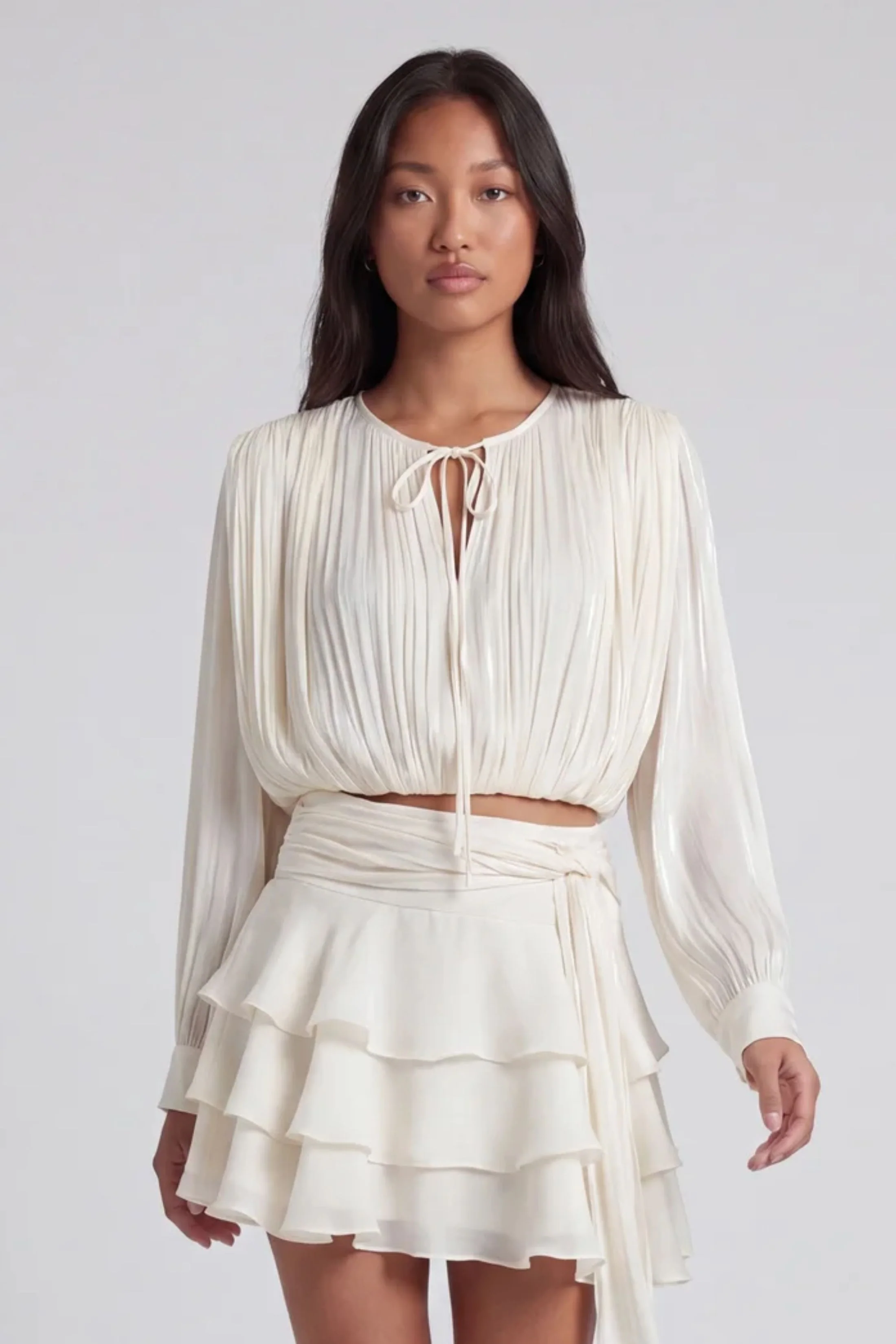Image of Fleming Long Sleeve Shimmer Top