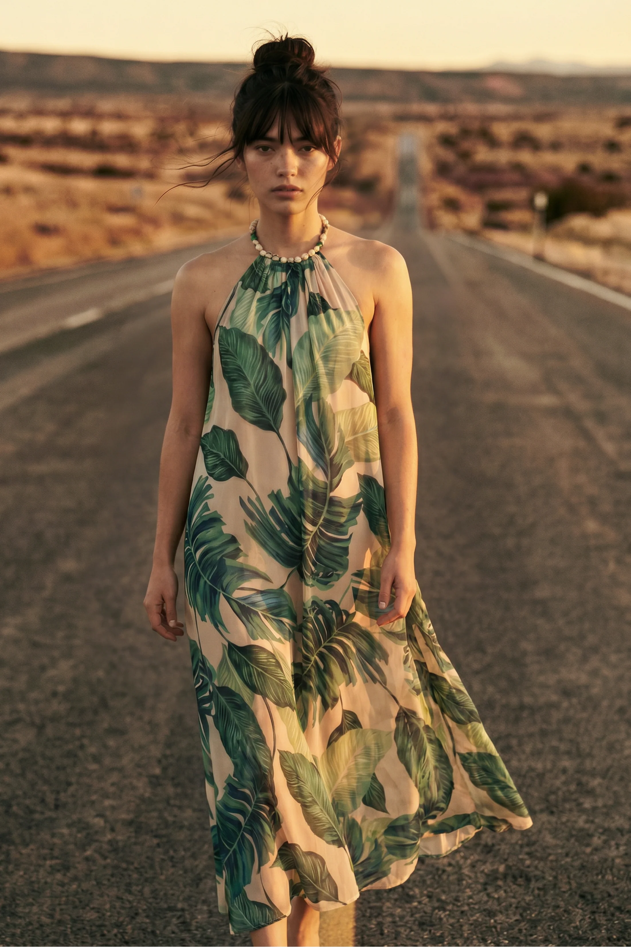 Image of Hallie Resort Palm Maxi Dress