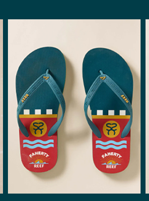 Faherty X Reef Surf Ghana Flip Flop - Agona Green