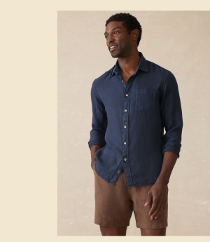 Laguna Linen Shirt - Island Navy