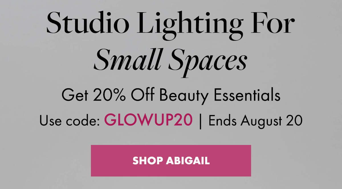 Studio Lighting For Small Spaces. Get 20% Off Beauty Essentials Use code: GLOWUP20 | Ends August 20