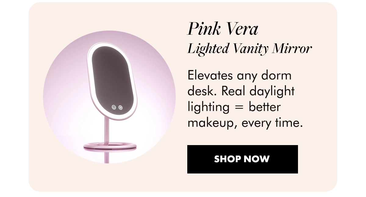 Pink Vera Lighted Vanity Mirror