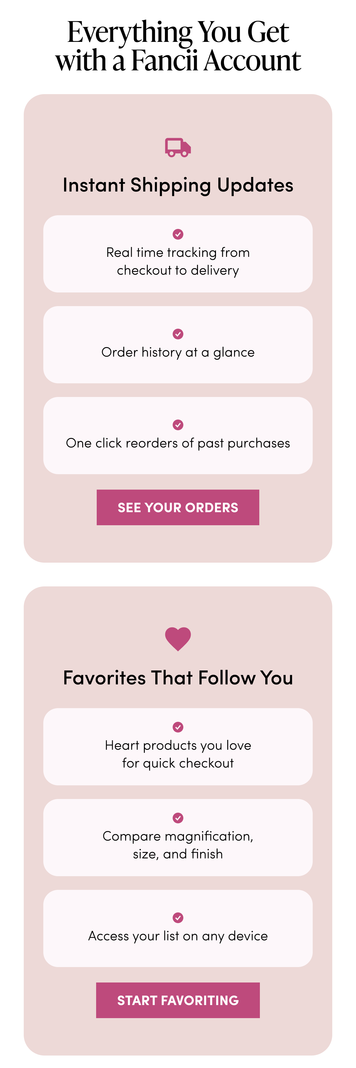 Everything you get with a fancii account
