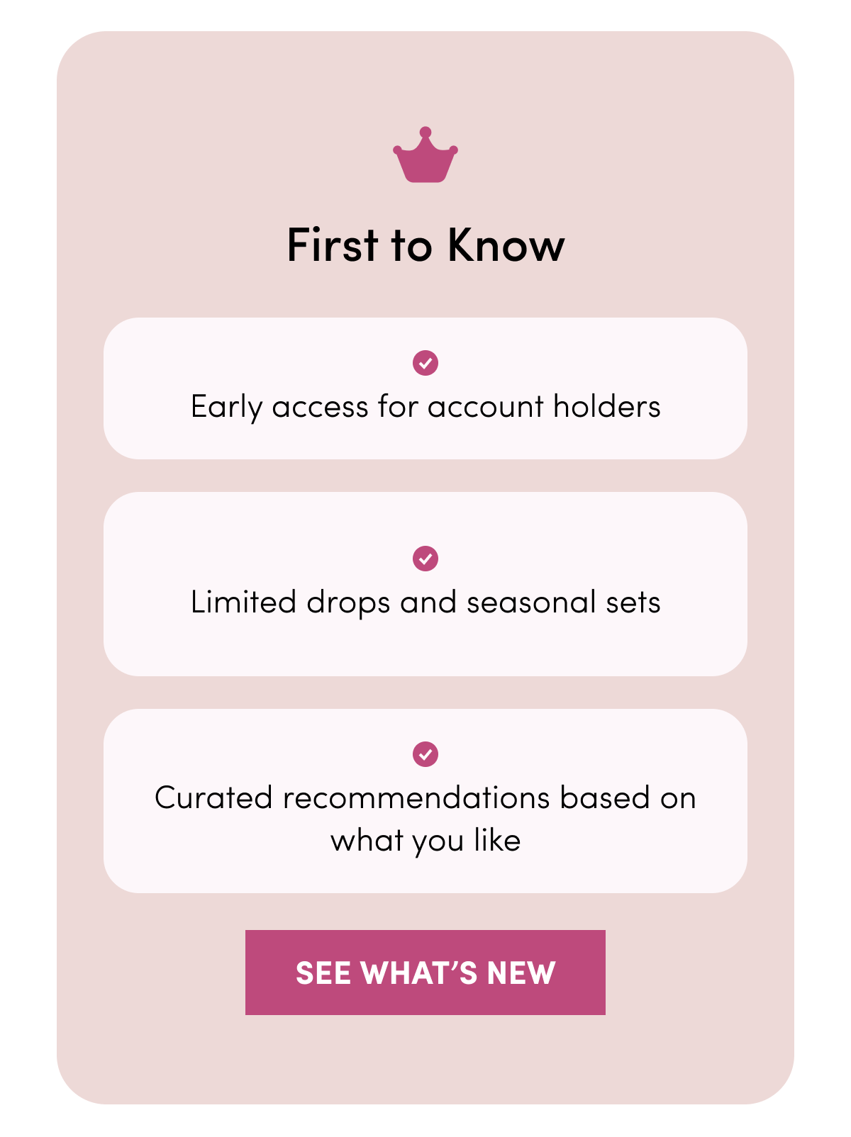 Be the first to know