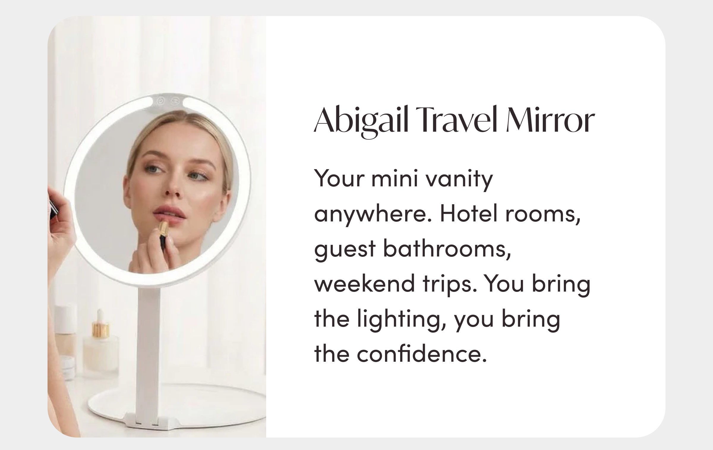 Abigail travel mirror
