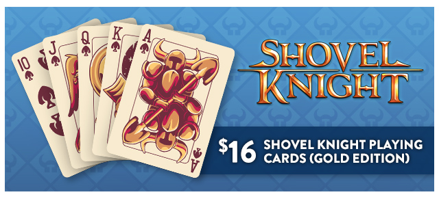 New Shovel Knight playing cards are available at Fangamer.com