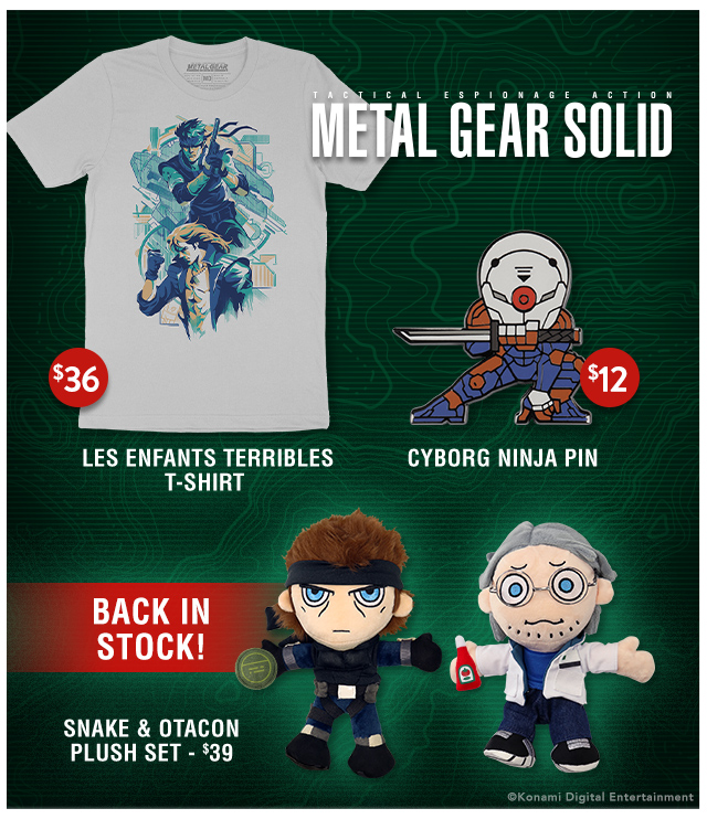 New Metal Gear Solid Merchandise is available at Fangamer.com