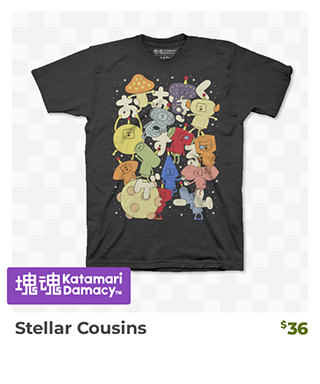 Katamari Stellar Cousins Shirt is back in stock at Fangamer.com