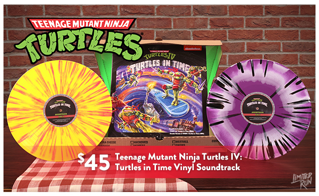 New Teenage Mutant Ninja Turtles IV: Turtles in Time Vinyl Soundtrack is available at Fangamer.com